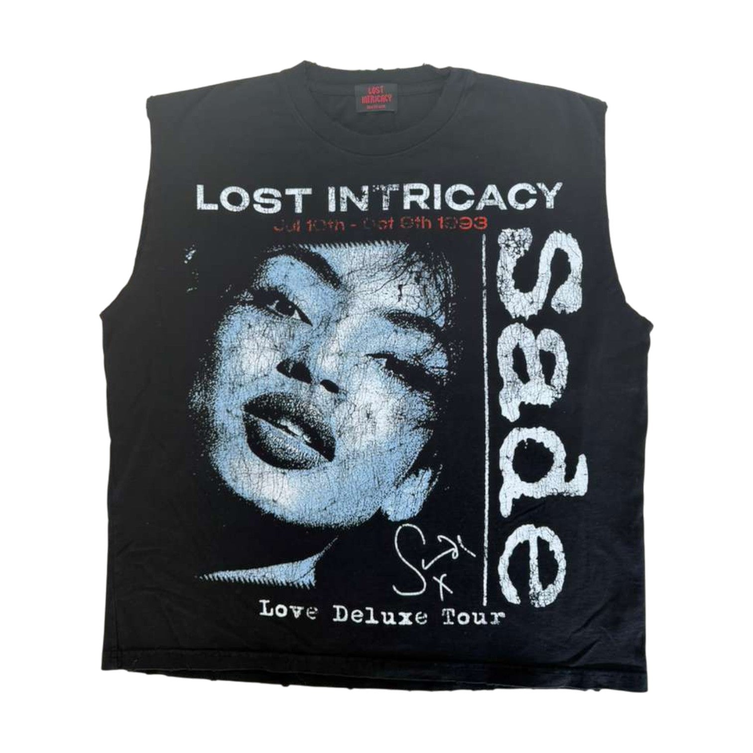 Lost Intricacy 'Sade' Black Sleeveless Tee