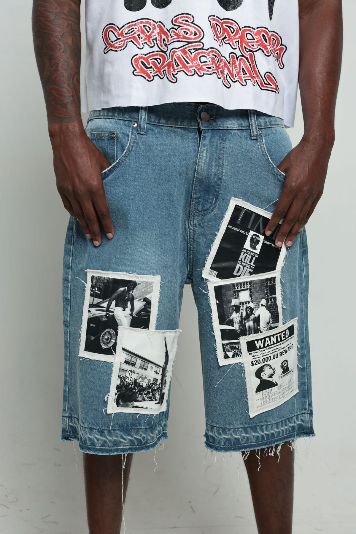Fraternal Desires 'WATTBA' Blue Jeans Shorts