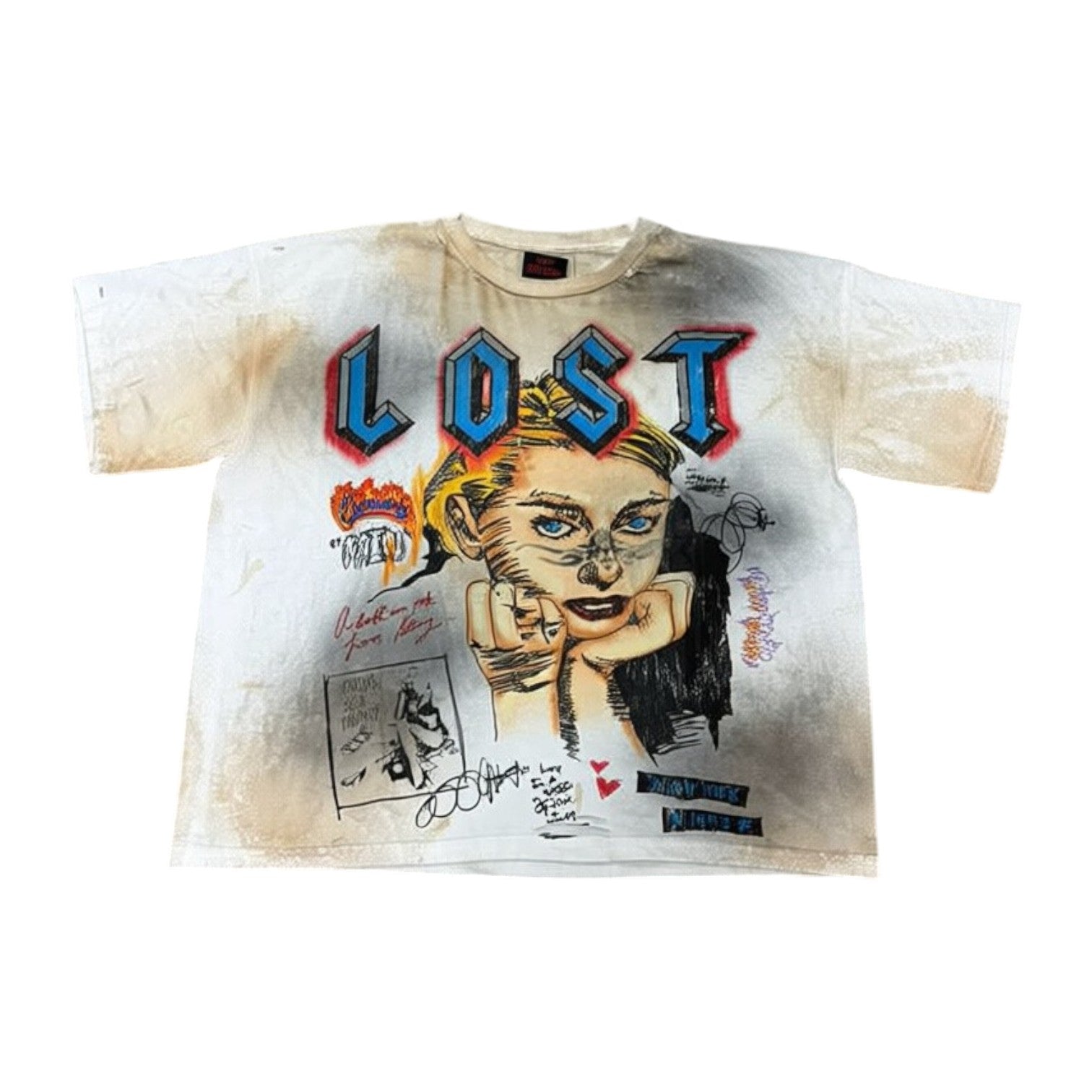 Lost Intricacy 'Lost Girl FR' White Tee