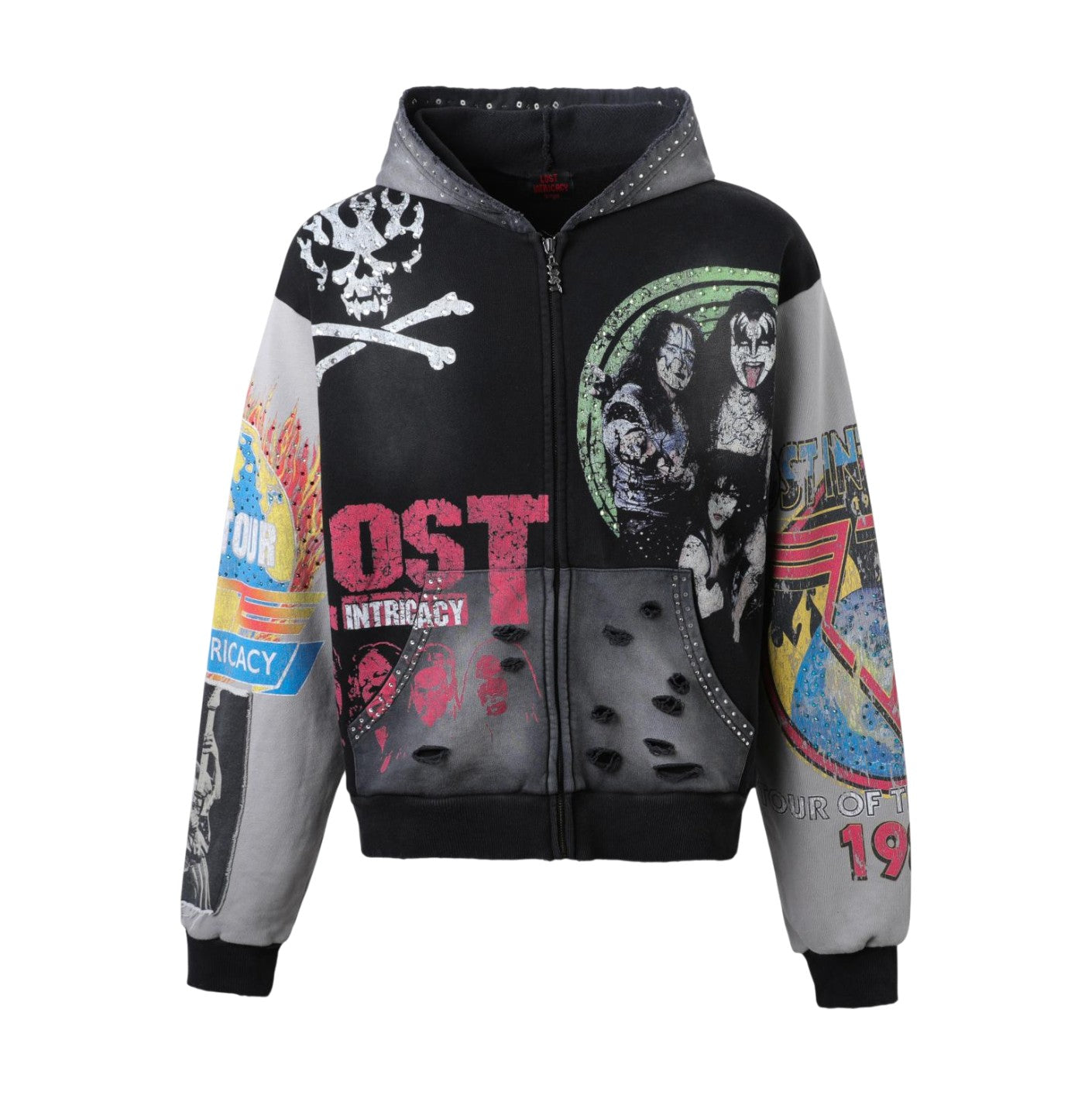 Lost Intricacy 'Lost America 2' Black Zip Up Hoodie