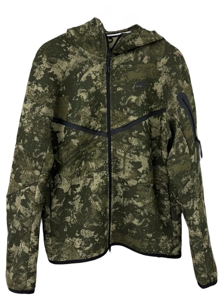 Nike Tech Zip Up Digi Camo Green Hoodie