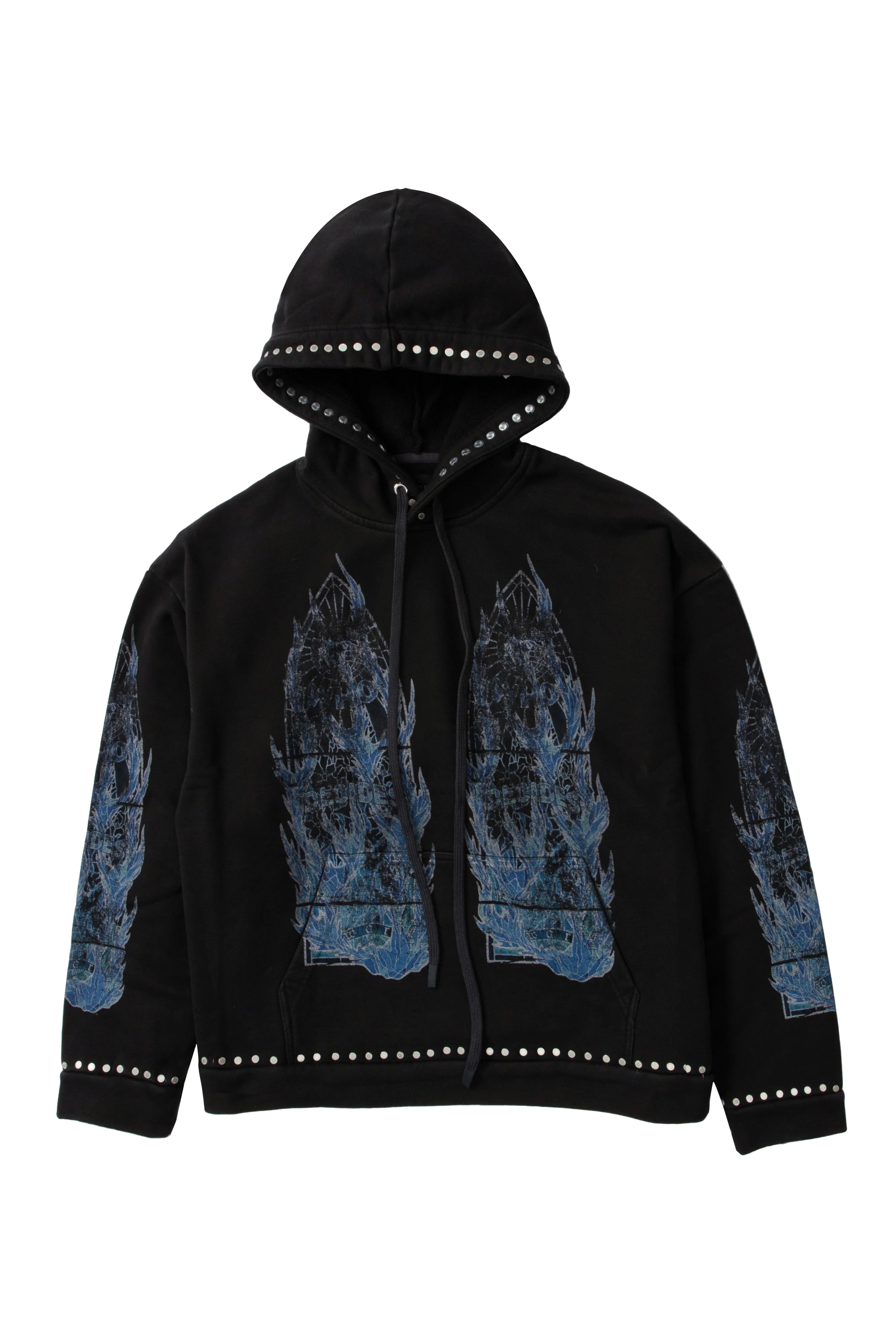 Who Decides War 'Flame Glass' Black & Blue Hoodie