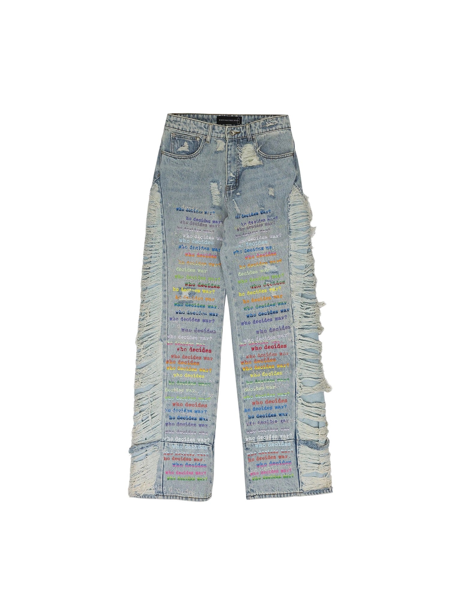 Who Decides War 'Roygbiv Distressed' Light Wash Blue Jeans