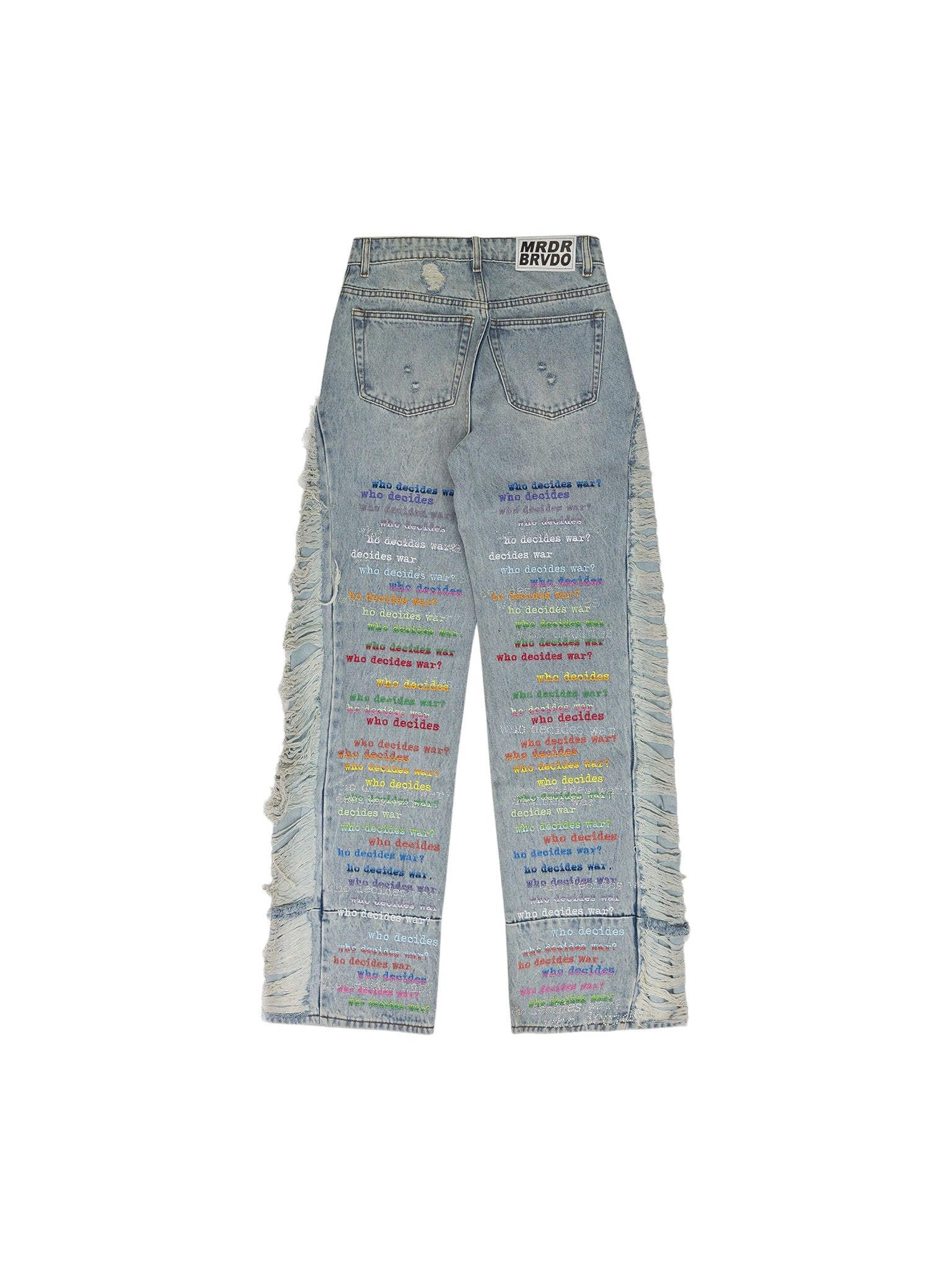 Who Decides War 'Roygbiv Distressed' Light Wash Blue Jeans