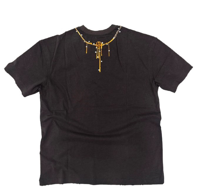 Birth Of A Royal Child Tee Necklace Print Dark Grey