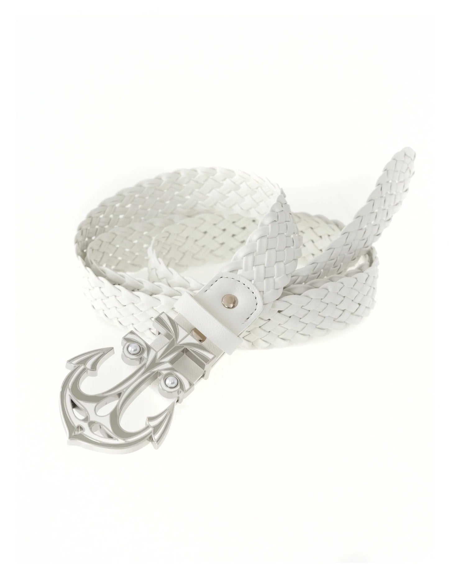 Birth of Royal Child Braided "Anchor" White Belt