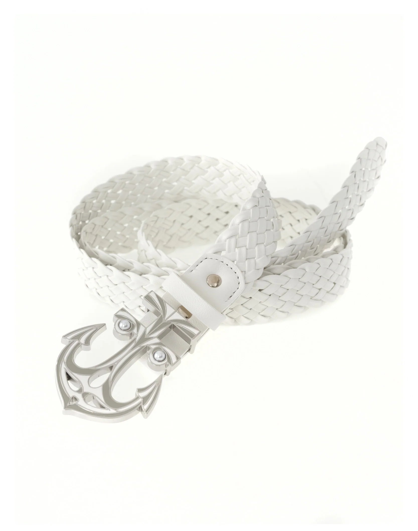 Birth of Royal Child Braided "Anchor" White Belt