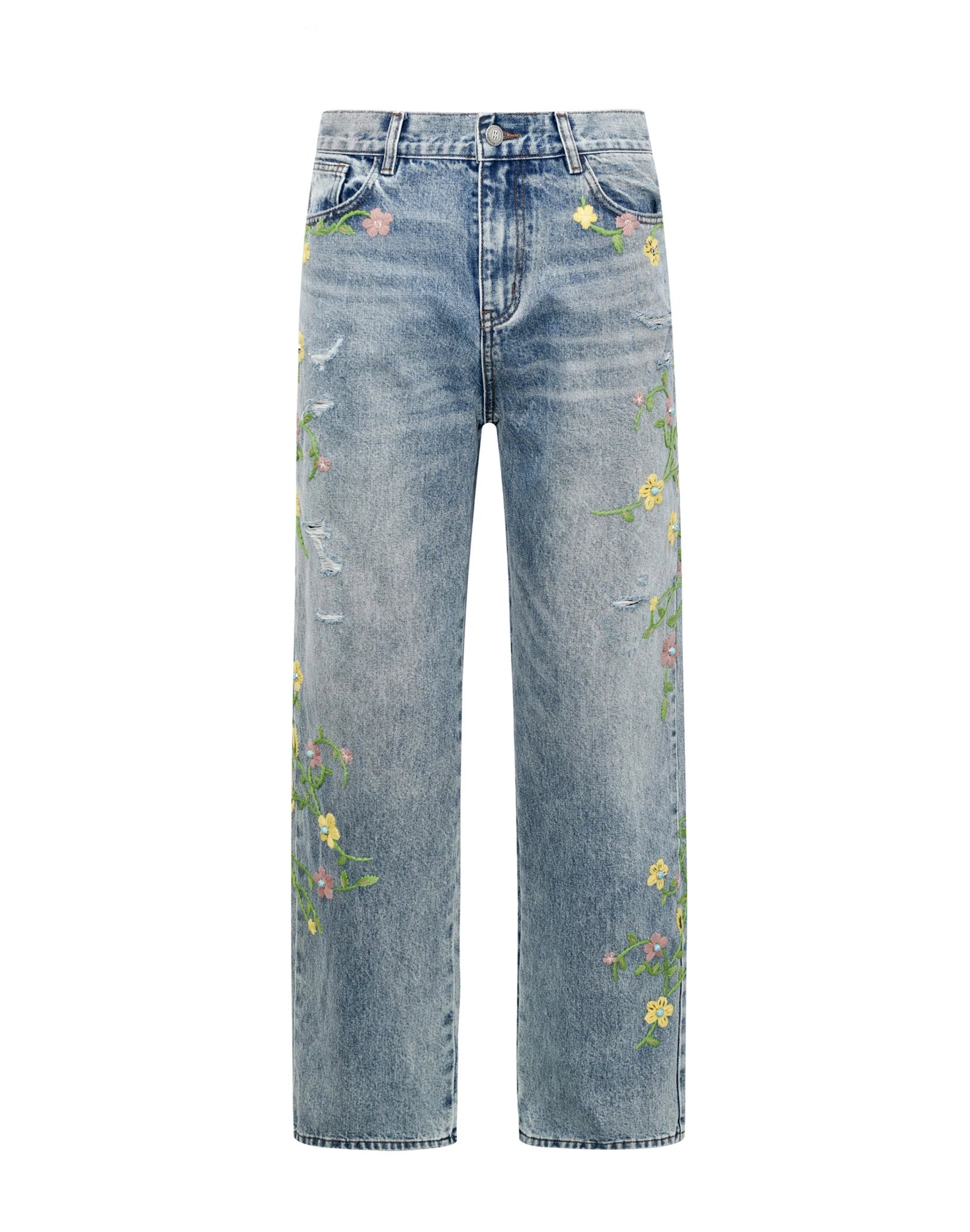 Birth of Royal Child "Majestic Floral" Blue Jeans