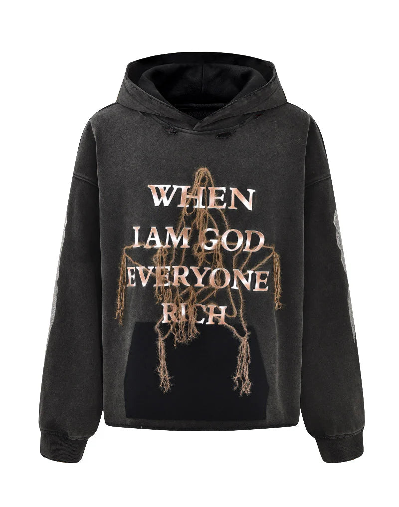 Birth of Royal Child "Everyone Rich" Black Hoodie