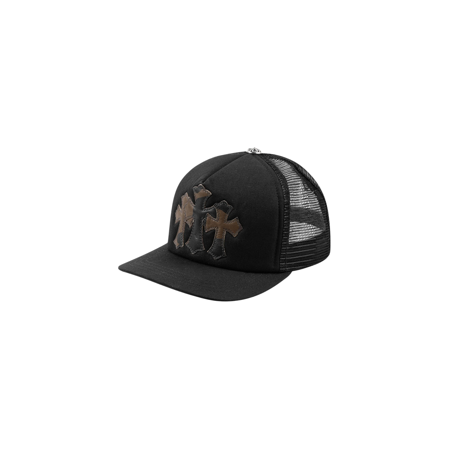 Chrome Hearts 'Cemetery' Camo & Black Trucker Hat