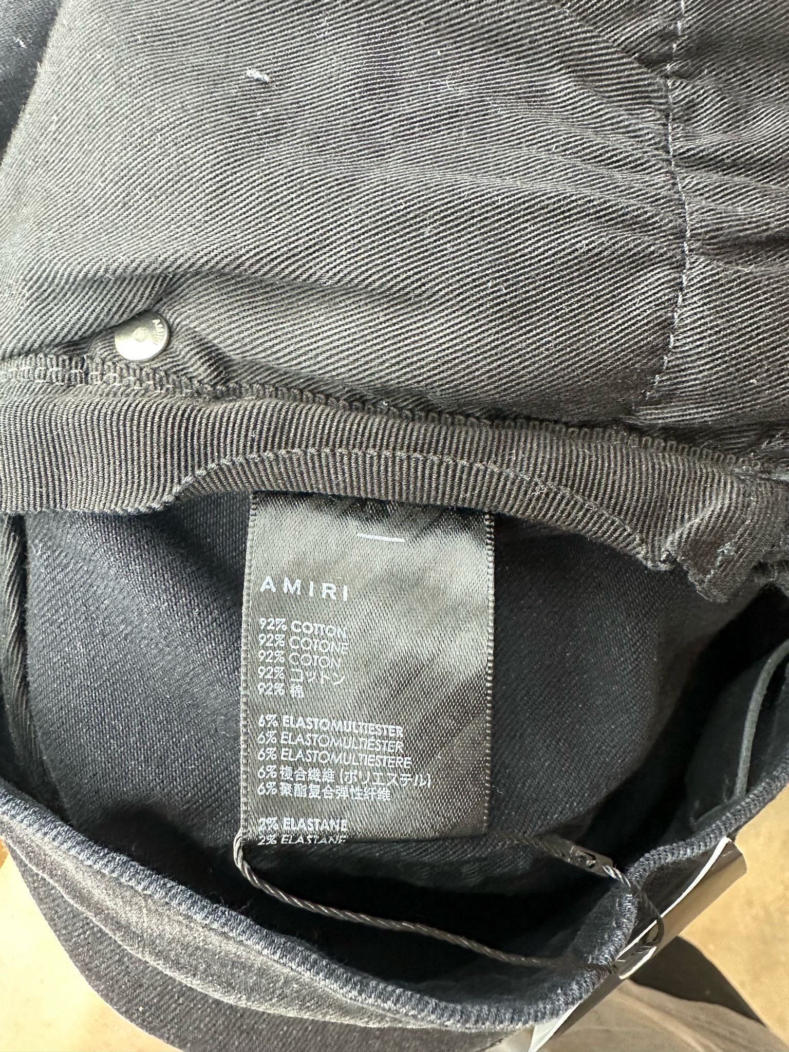 Amiri Jeans Black Paint Drip 38 Used