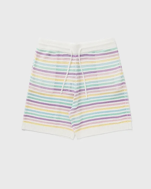 Casablanca "Flower Crochet" Multicolored Shorts