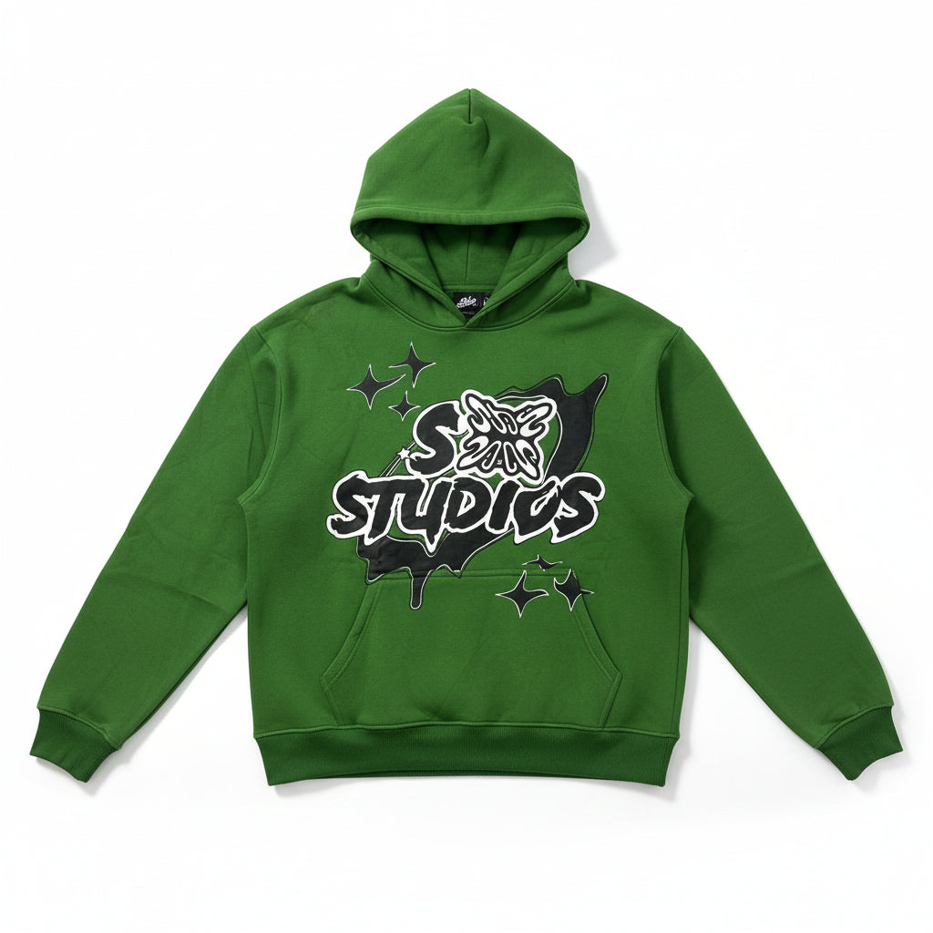 SB Studios Green & Black Logo Hoodie