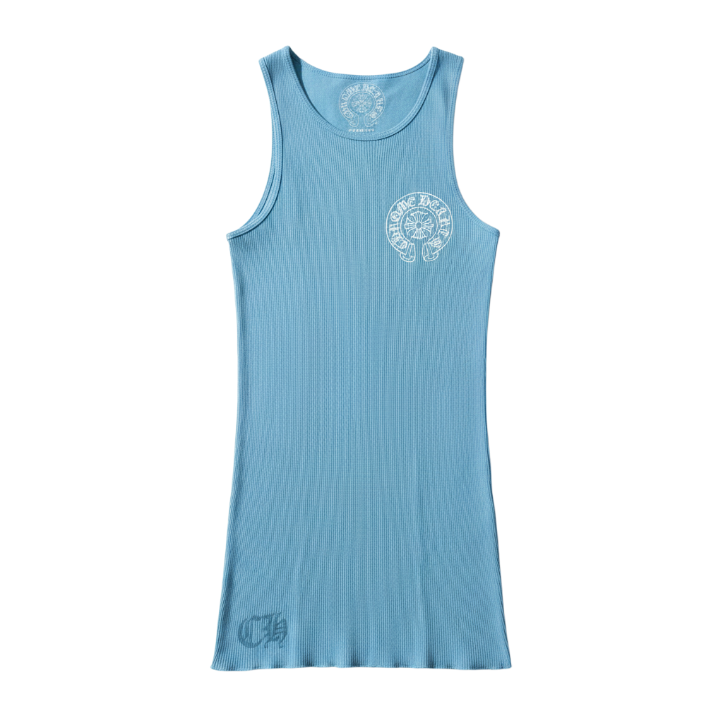 Chrome Hearts 'Horseshoe' Blue & White Tank Top