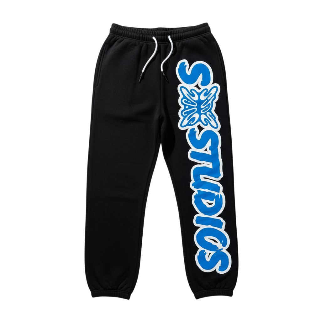 SB Studios 'Classic Logo' Black & Blue Sweats