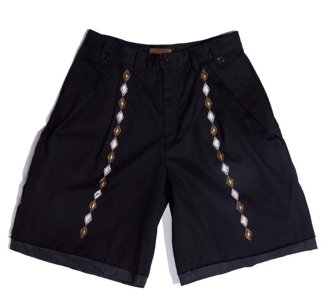 Birth Of Royal Child Gemstone Bermuda Shorts Black