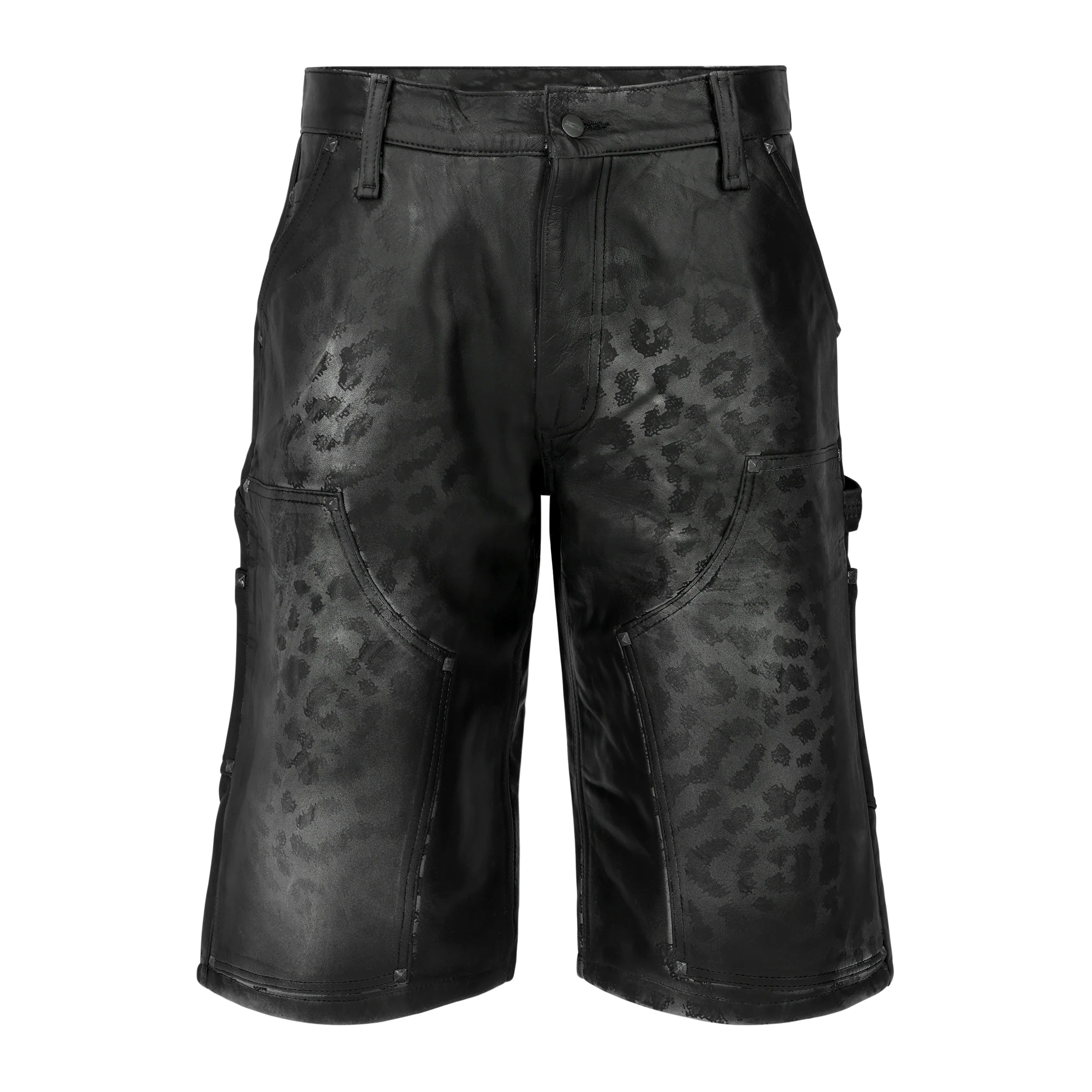 Lost Intricacy Black Panther Leather Shorts