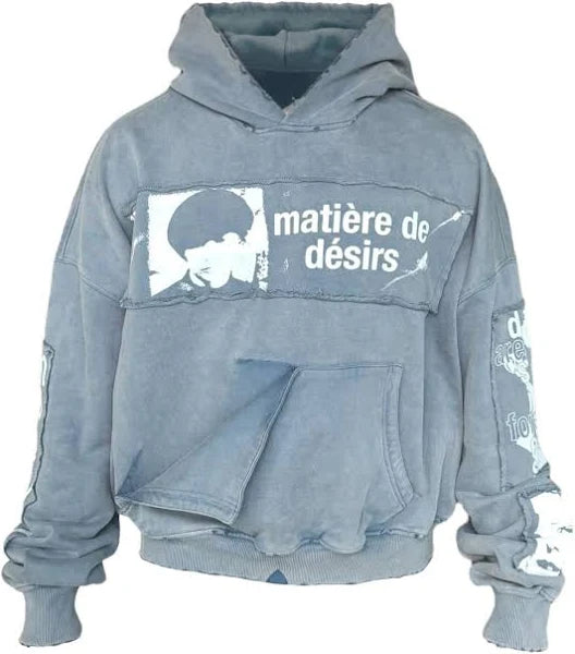 Matiere de Desirs "Encore" Washed Blue Hoodie