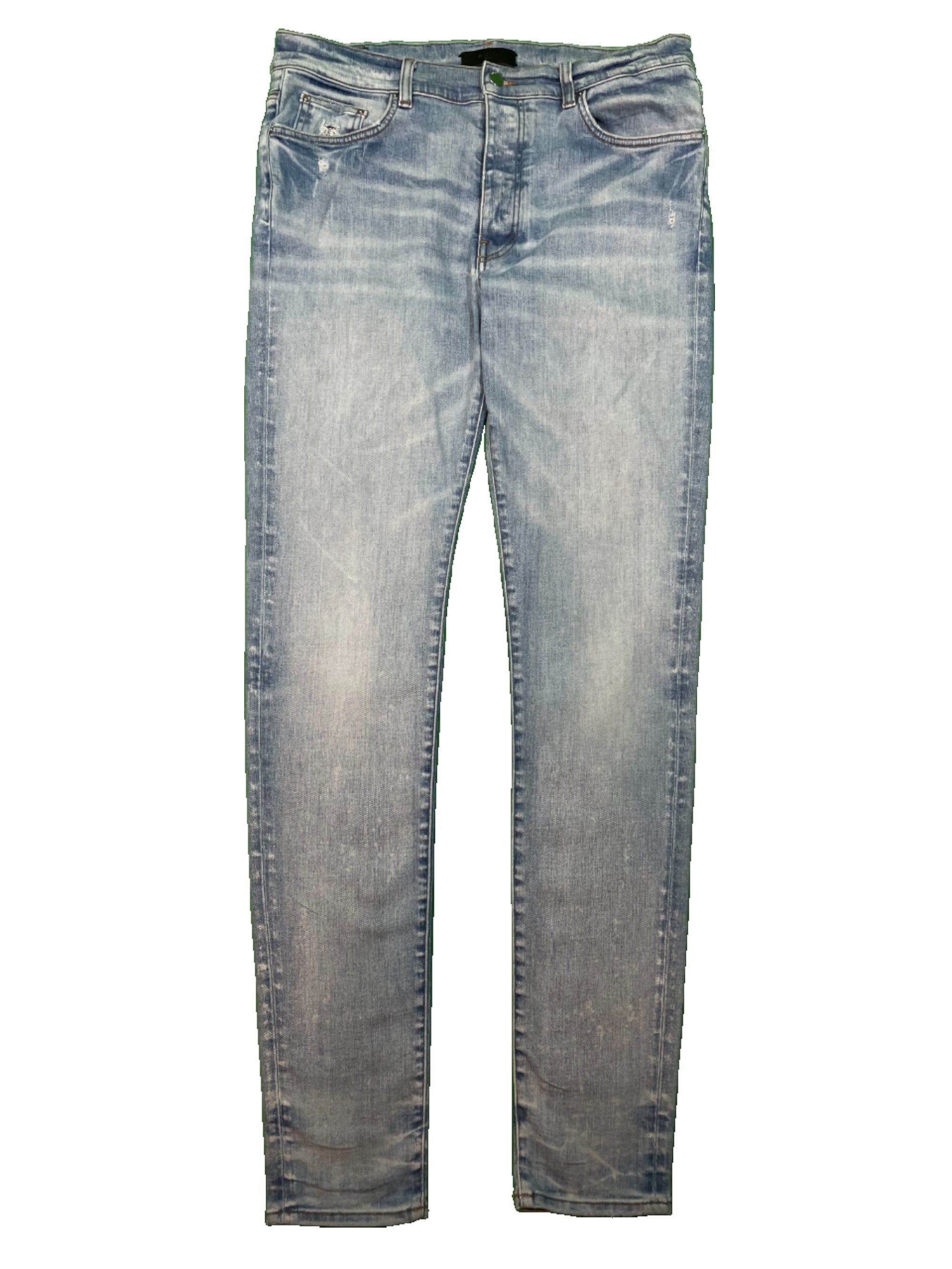 Amiri Stack Denim Light Wash Blue Jeans