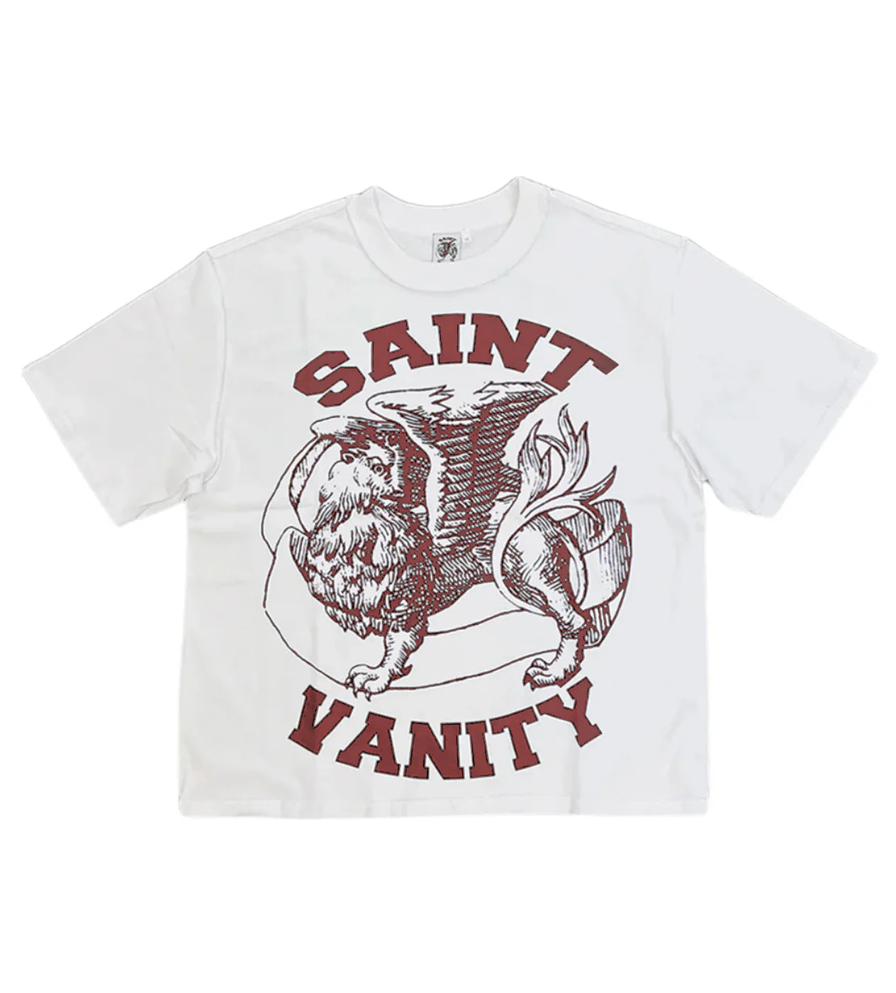 Saint Vanity "Griffin" White & Burgundy Tee