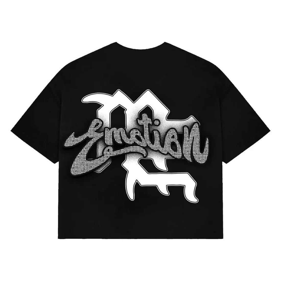 Mixed Emotions "Cupid" Cropped Black Tee