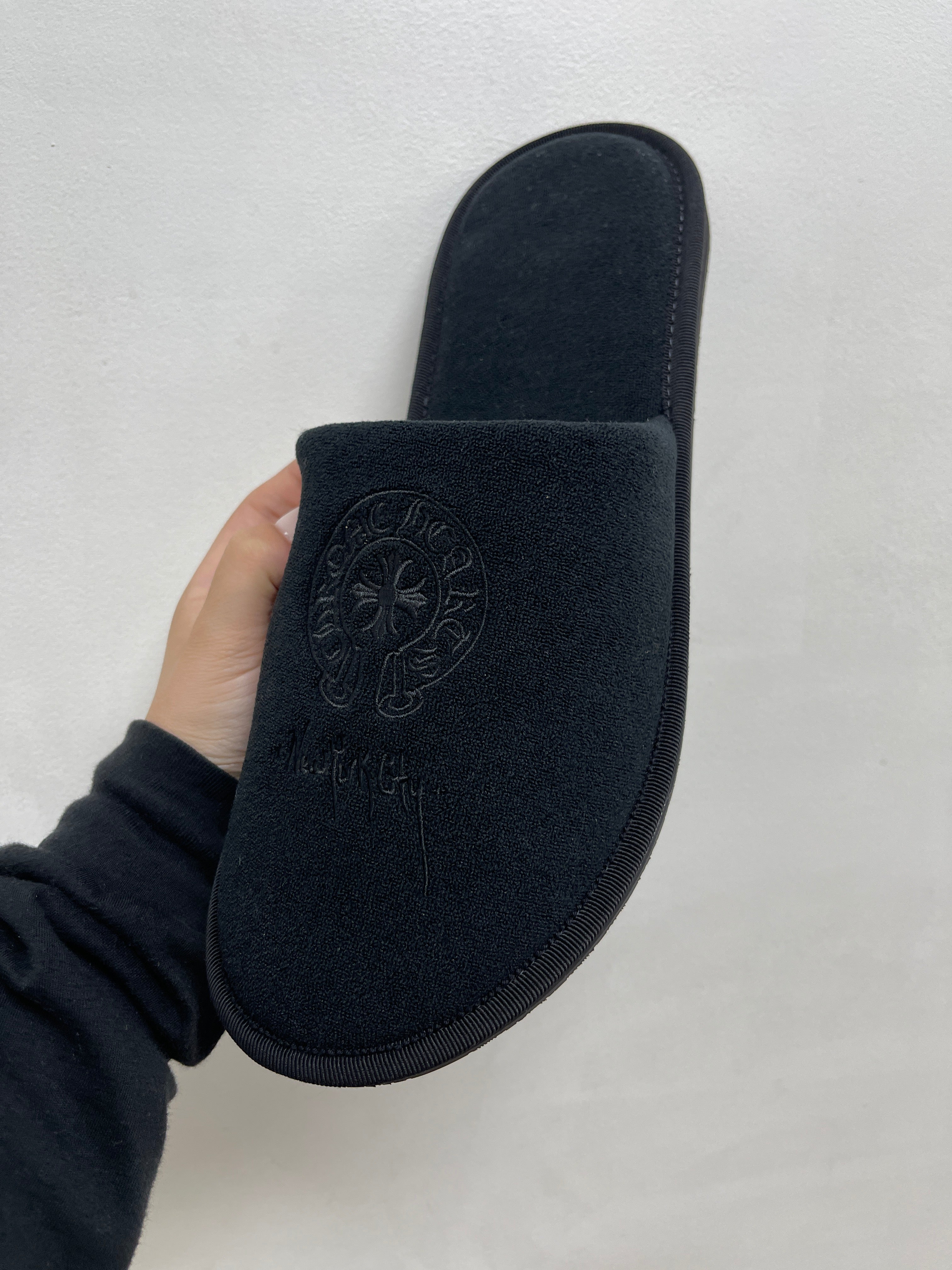 Chrome  Hearts NYC Exclusive Black Slippers