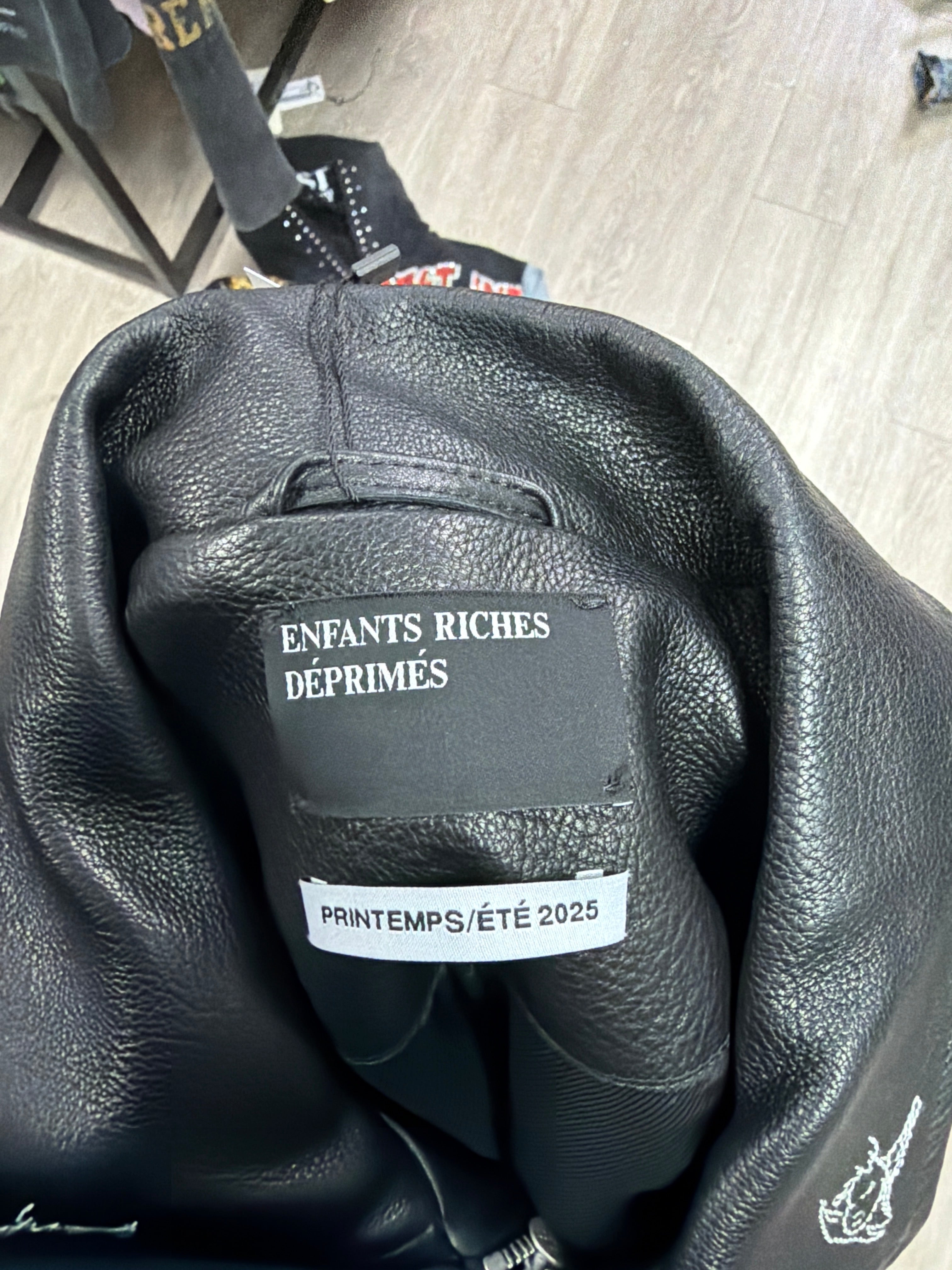 ENFANTS RICHES DÉPRIMÉS Leather Principe De L’Amour Jacket
