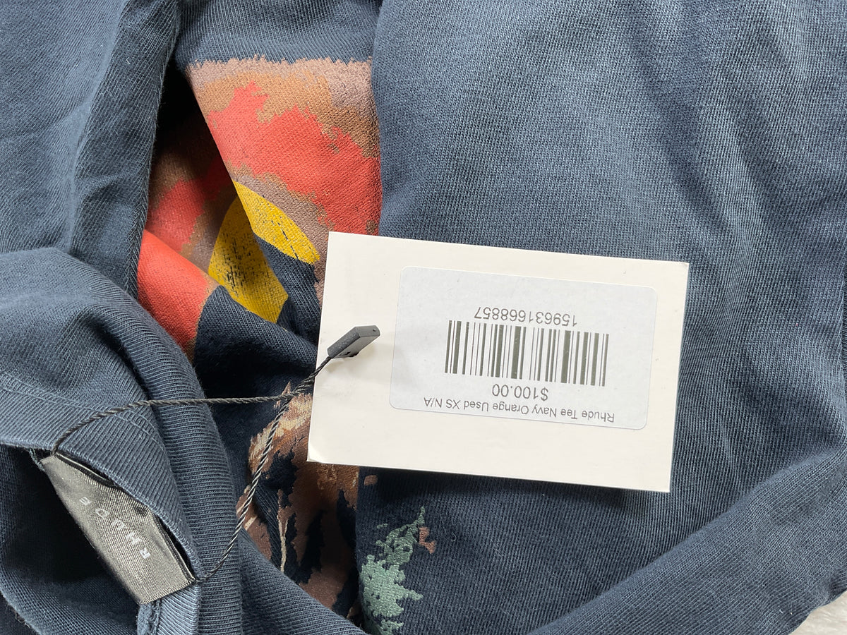 Rhude Tee Navy Orange