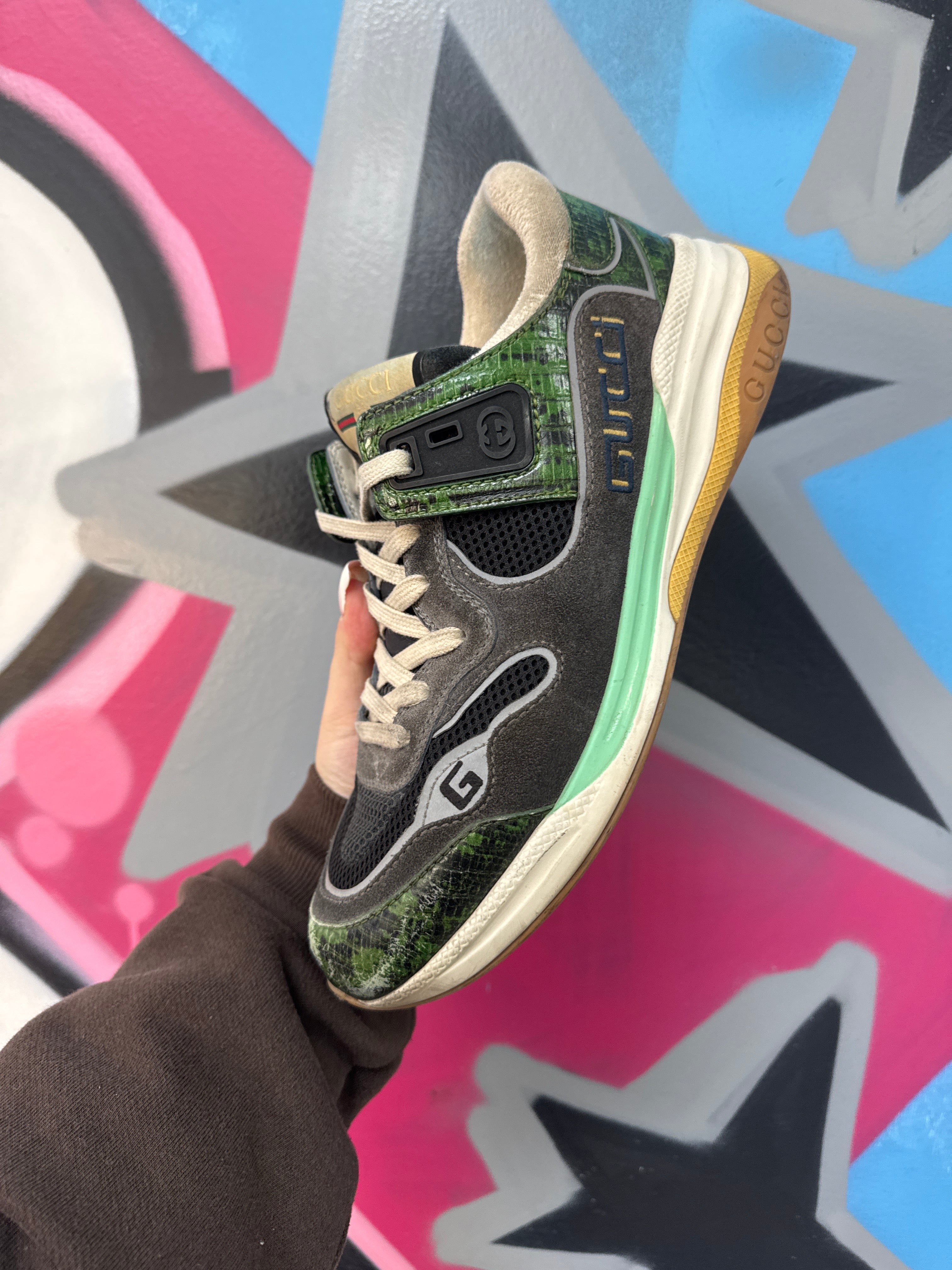 Gucci Ultraspace Green Tejus Sneakers