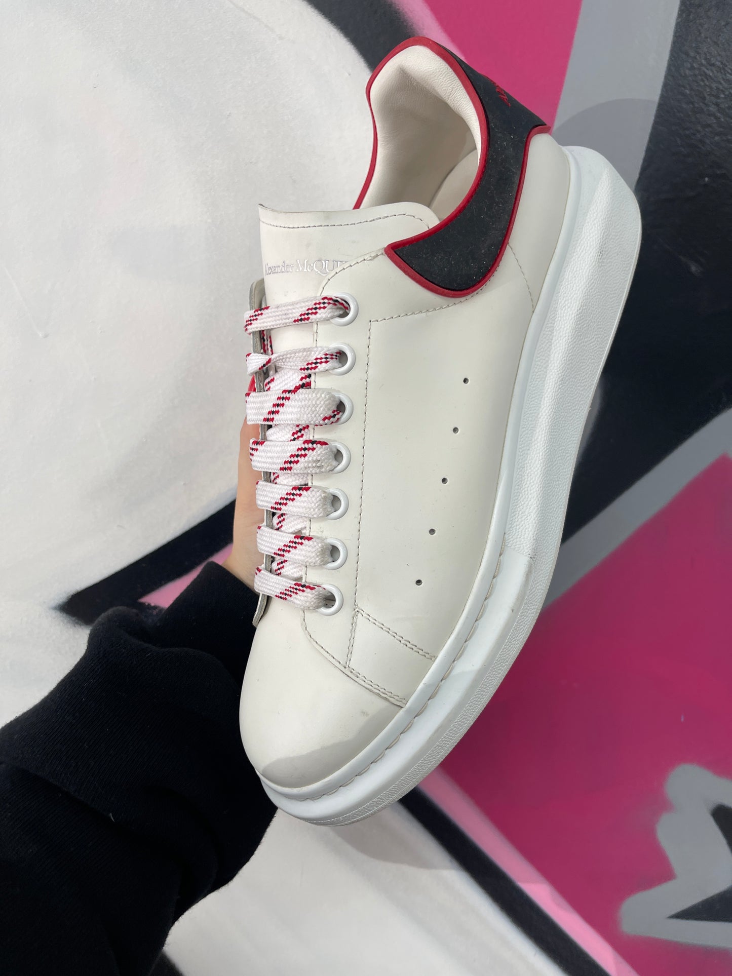 Alexander Mcqueen White Black Sneakers