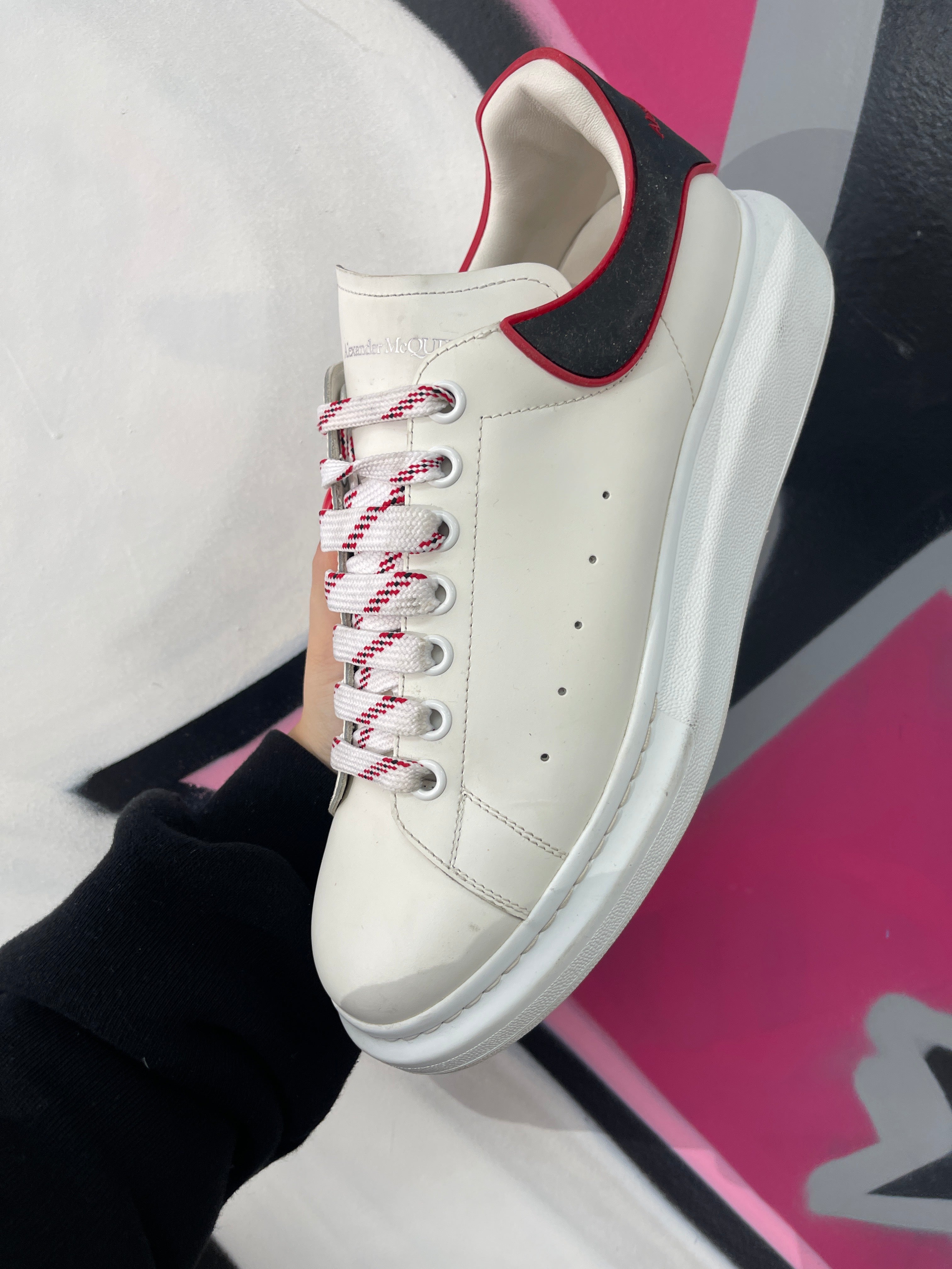 Alexander Mcqueen White Black Sneakers