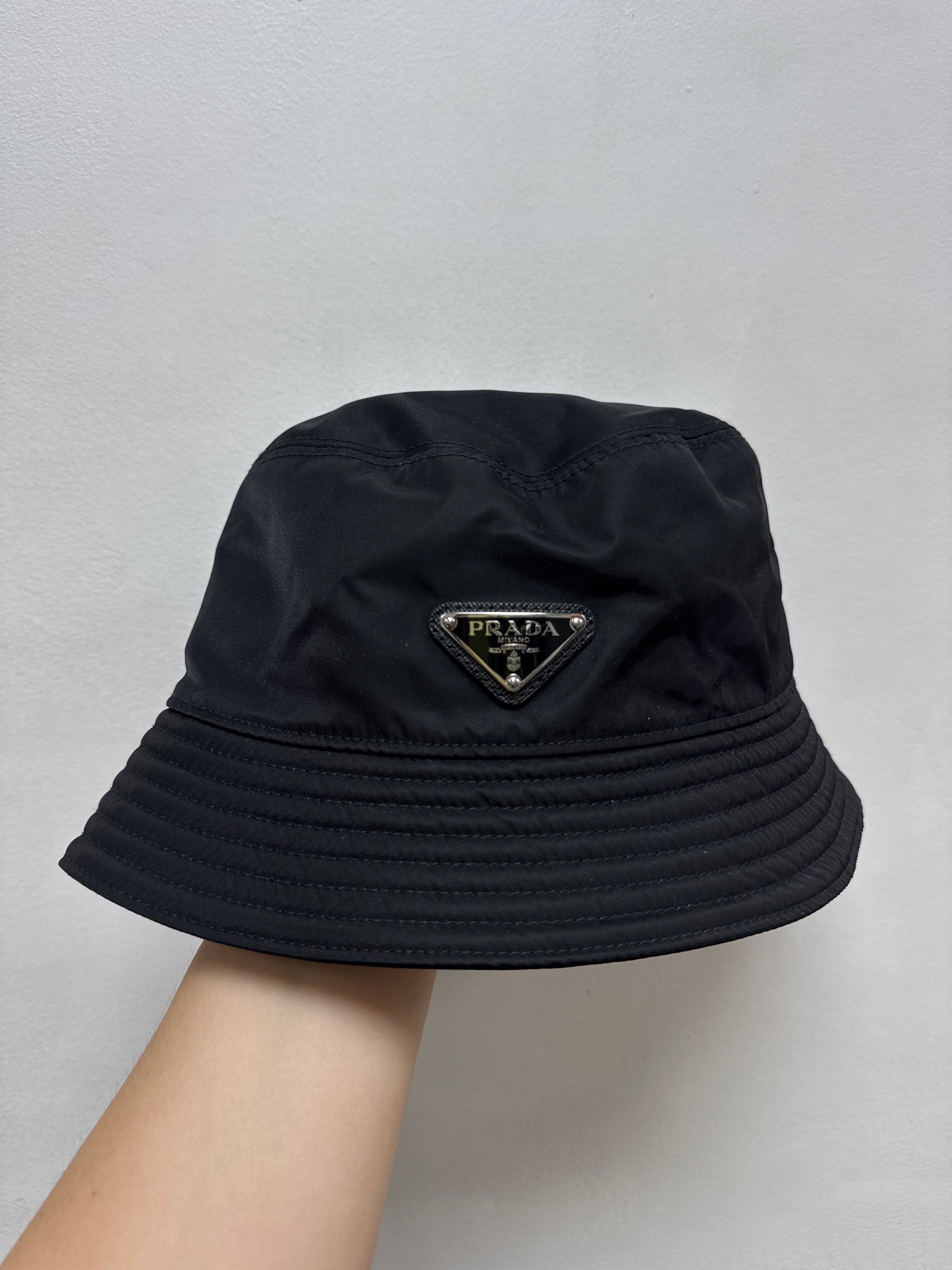 Prada Black Nylon Bucket Hat