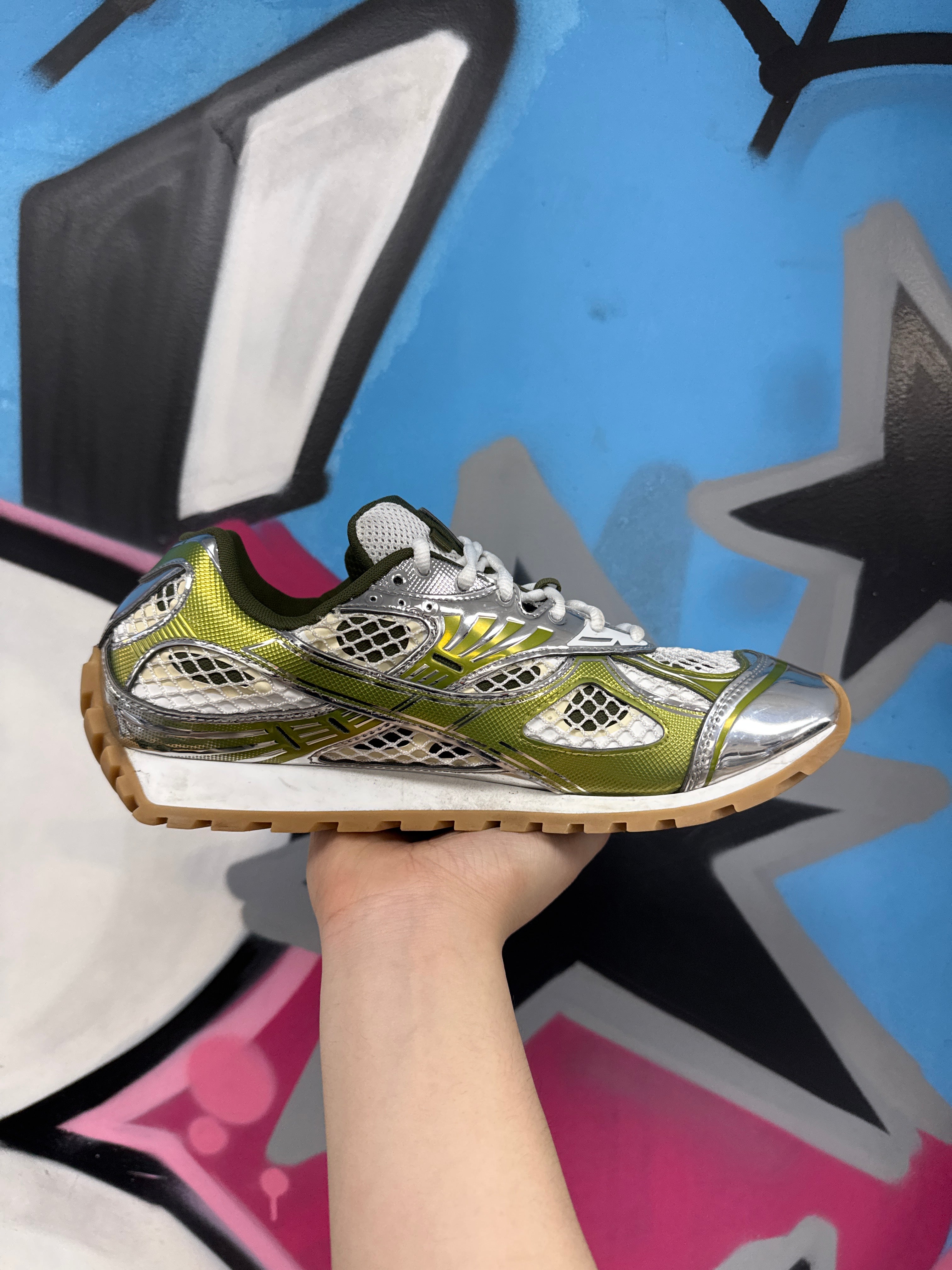 Bottega Veneta Mud Olive Orbit Sneakers