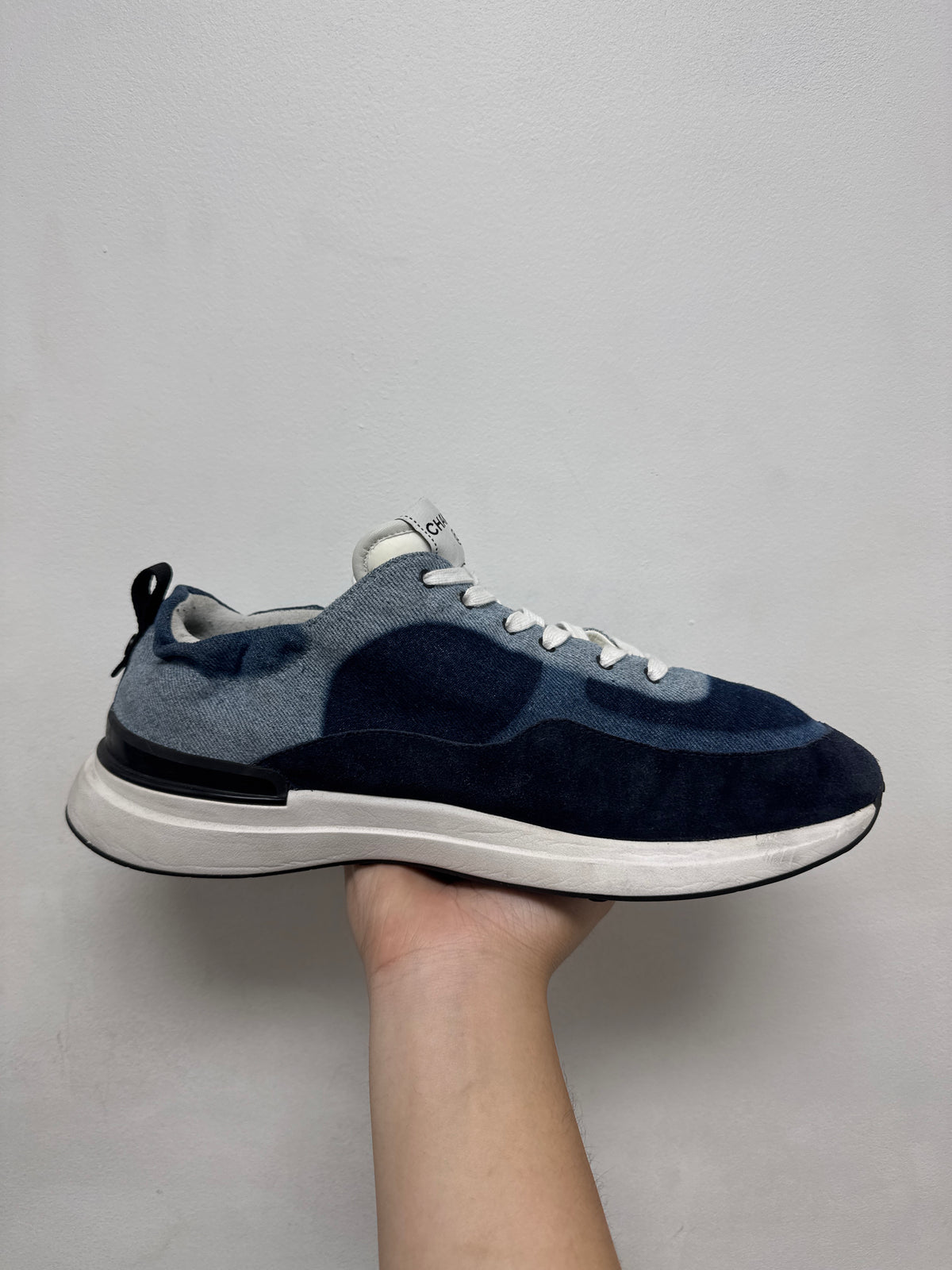 Chanel Denim CC Logo Runner Sneakers