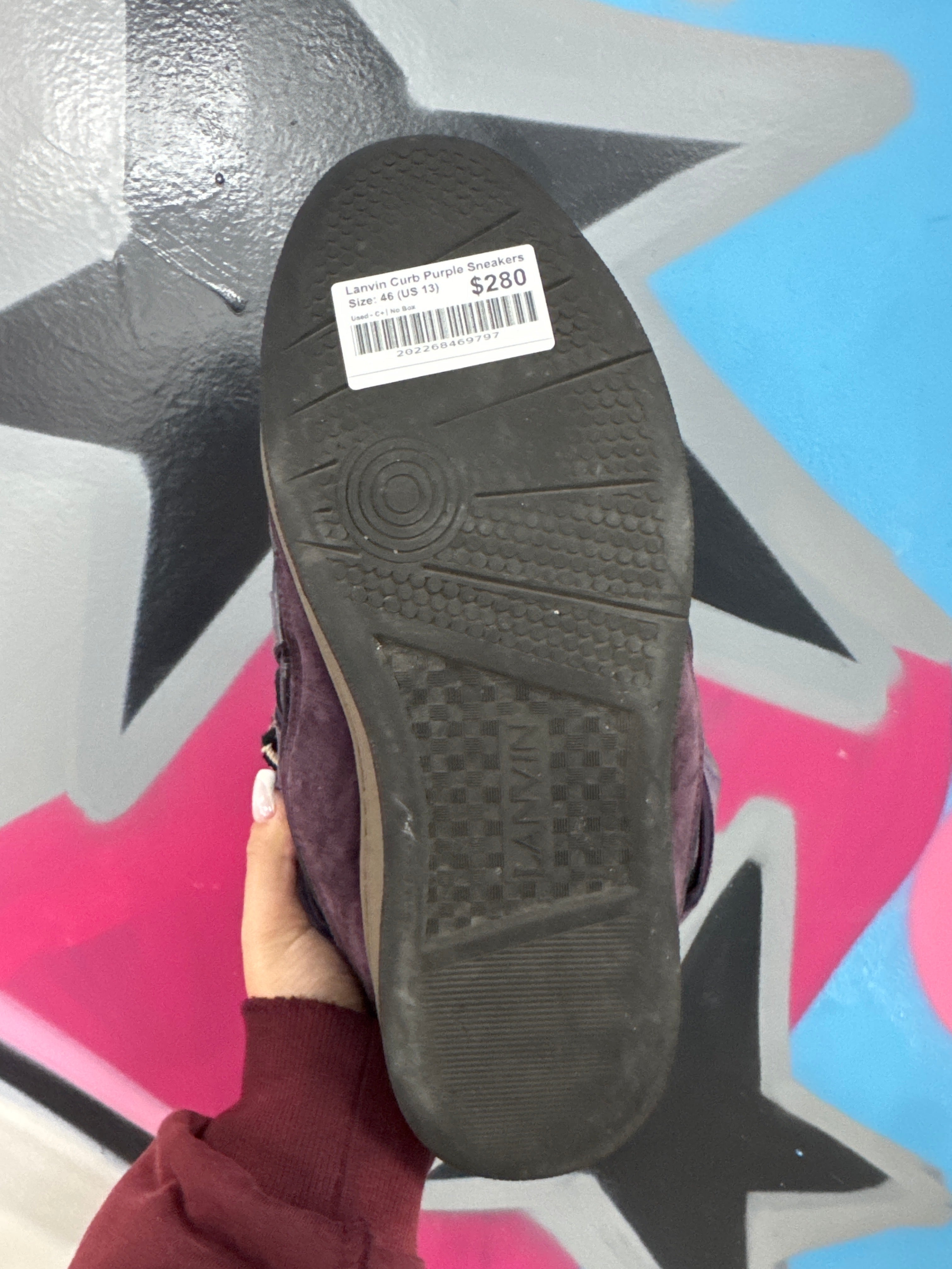 Lanvin Curb Purple Sneakers