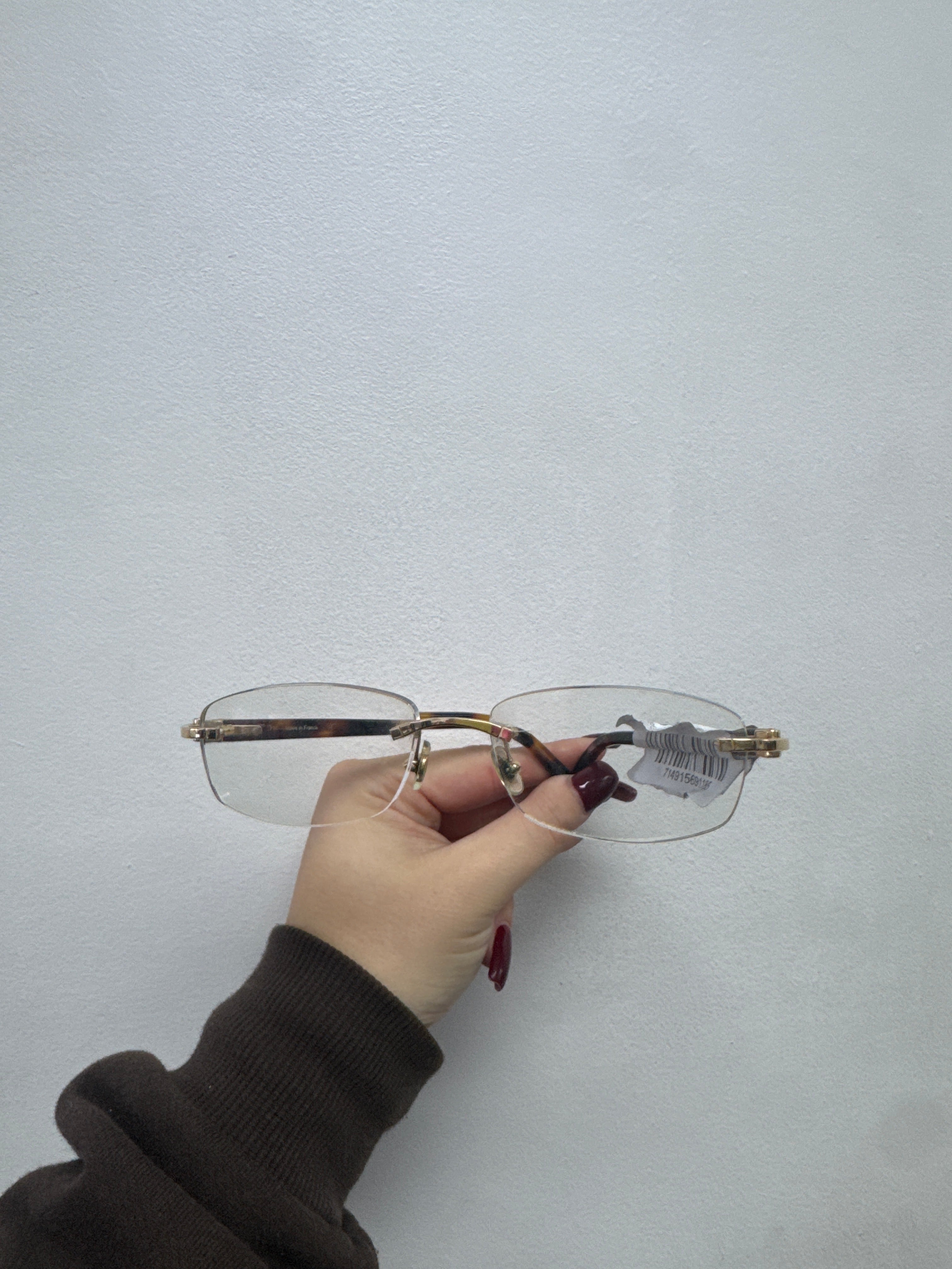 Cartier Leopard Glasses Gold Used OSFM With Box