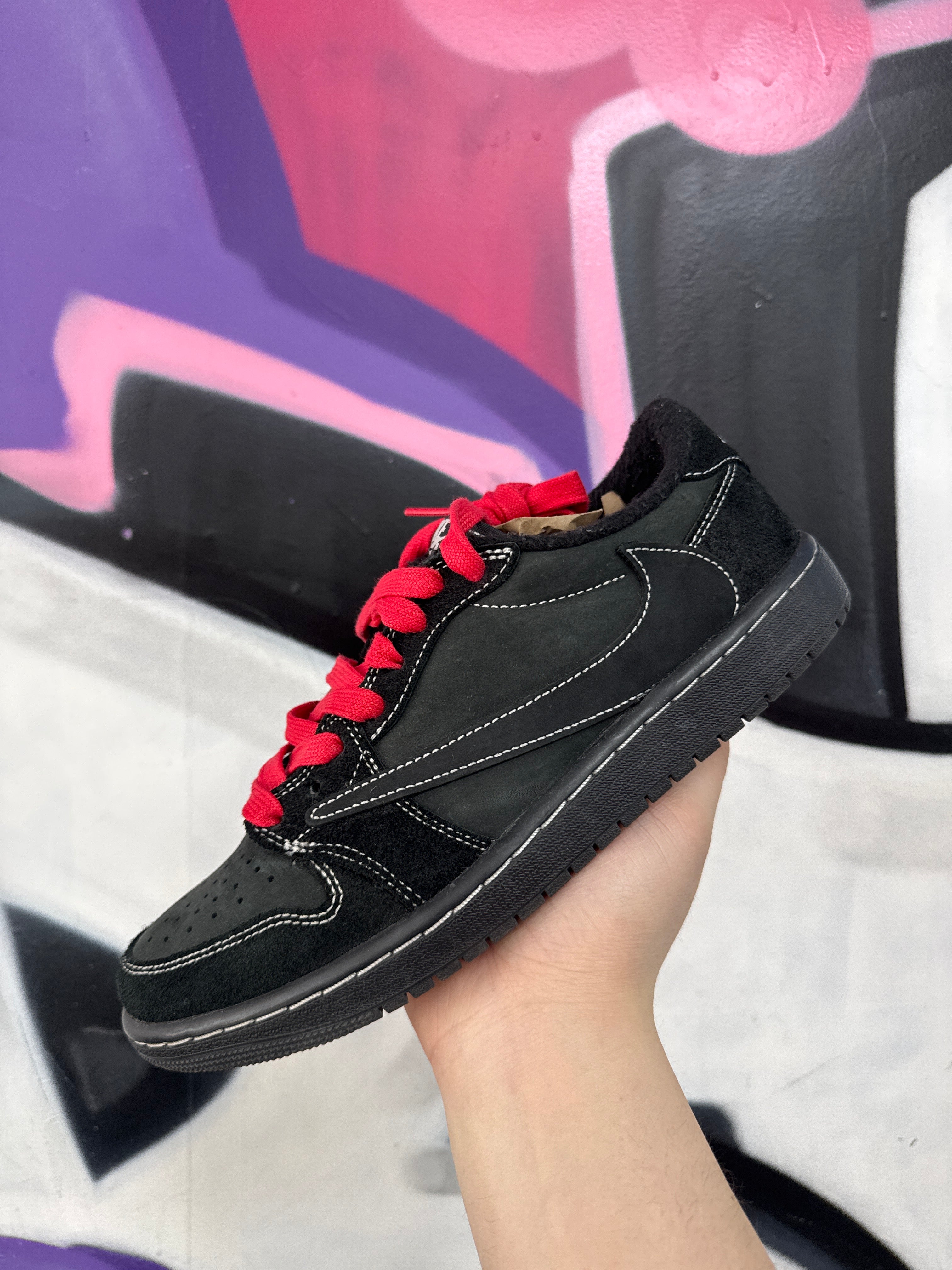 Jordan 1 Low TS Black Phantom Sneakers