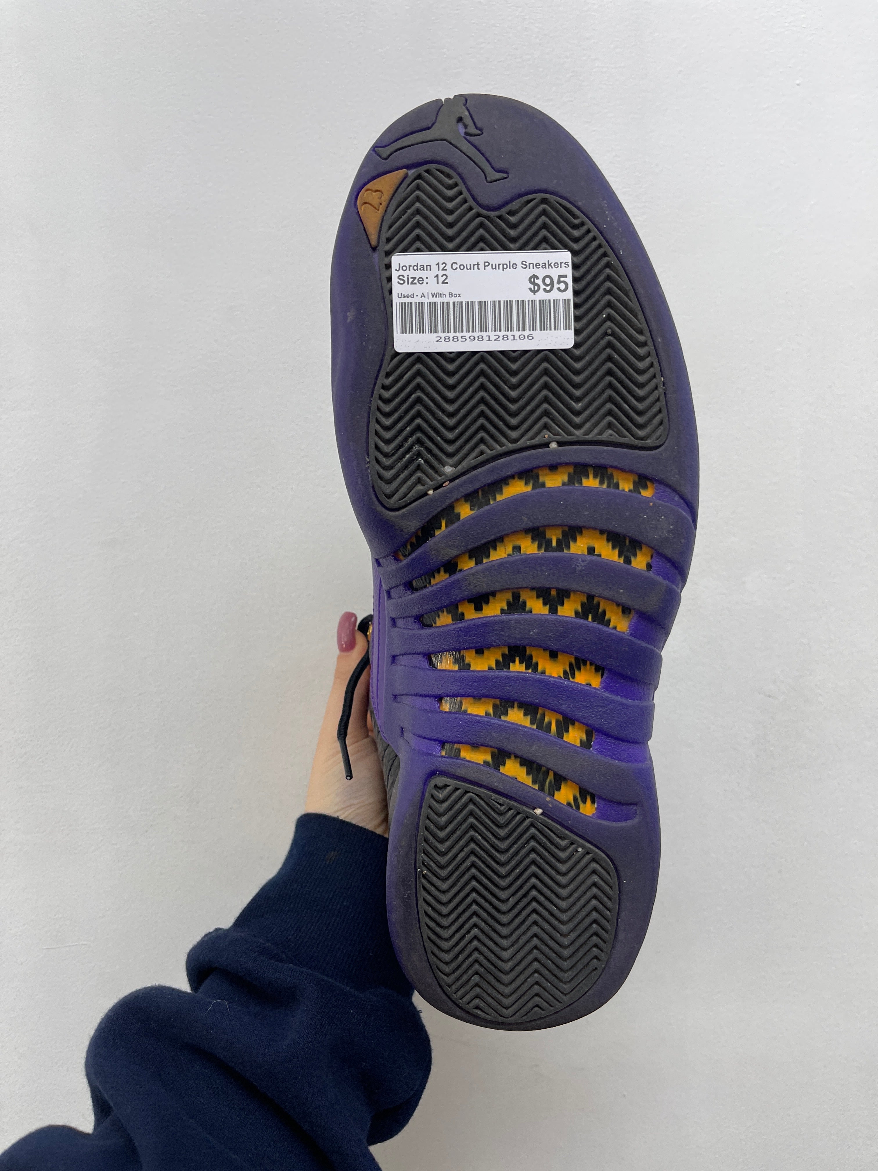 Jordan 12 Court Purple Sneakers