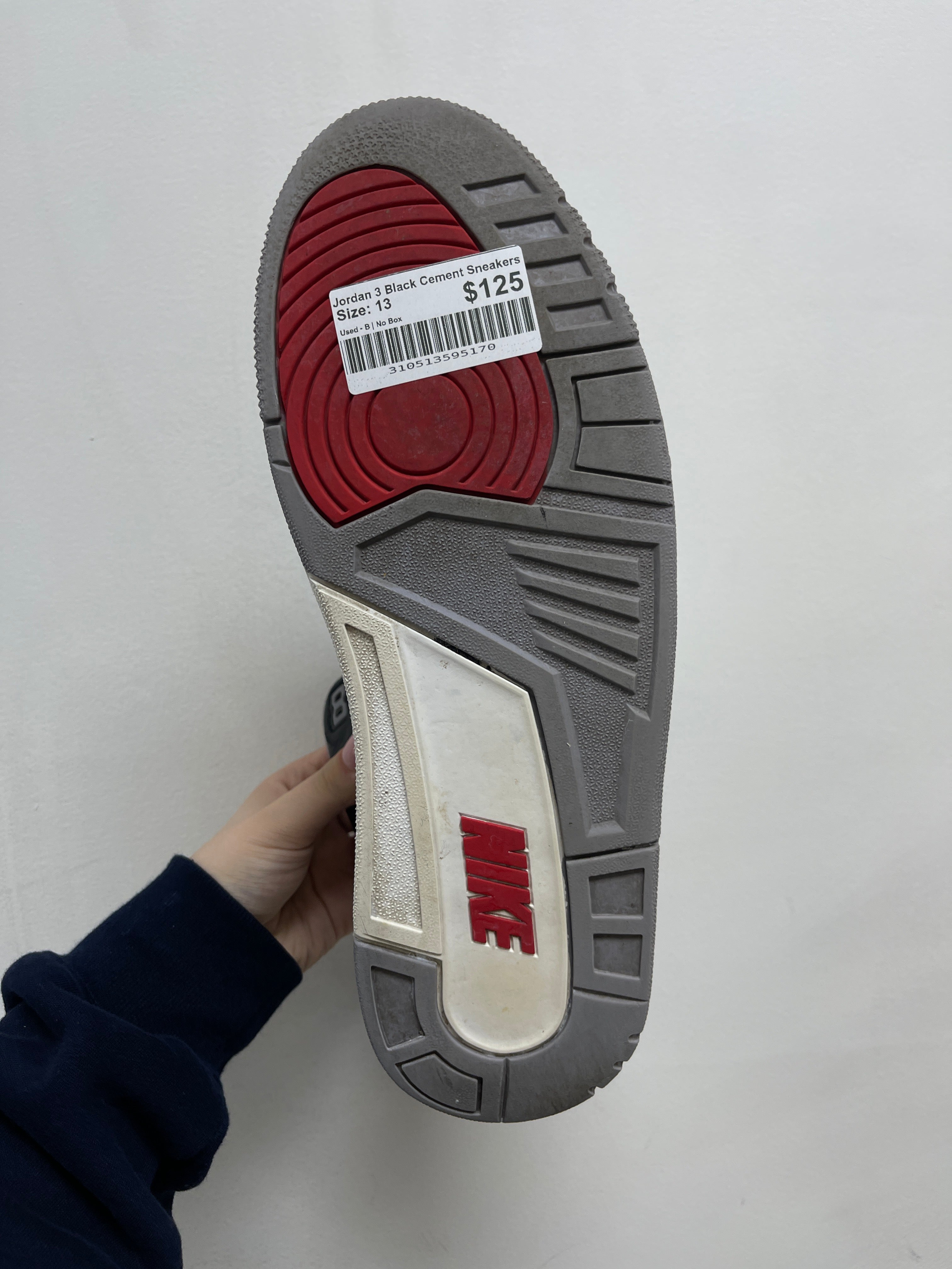 Jordan 3 Black Cement Sneakers