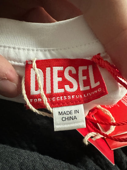 Diesel Oversized Tee White New With Tags