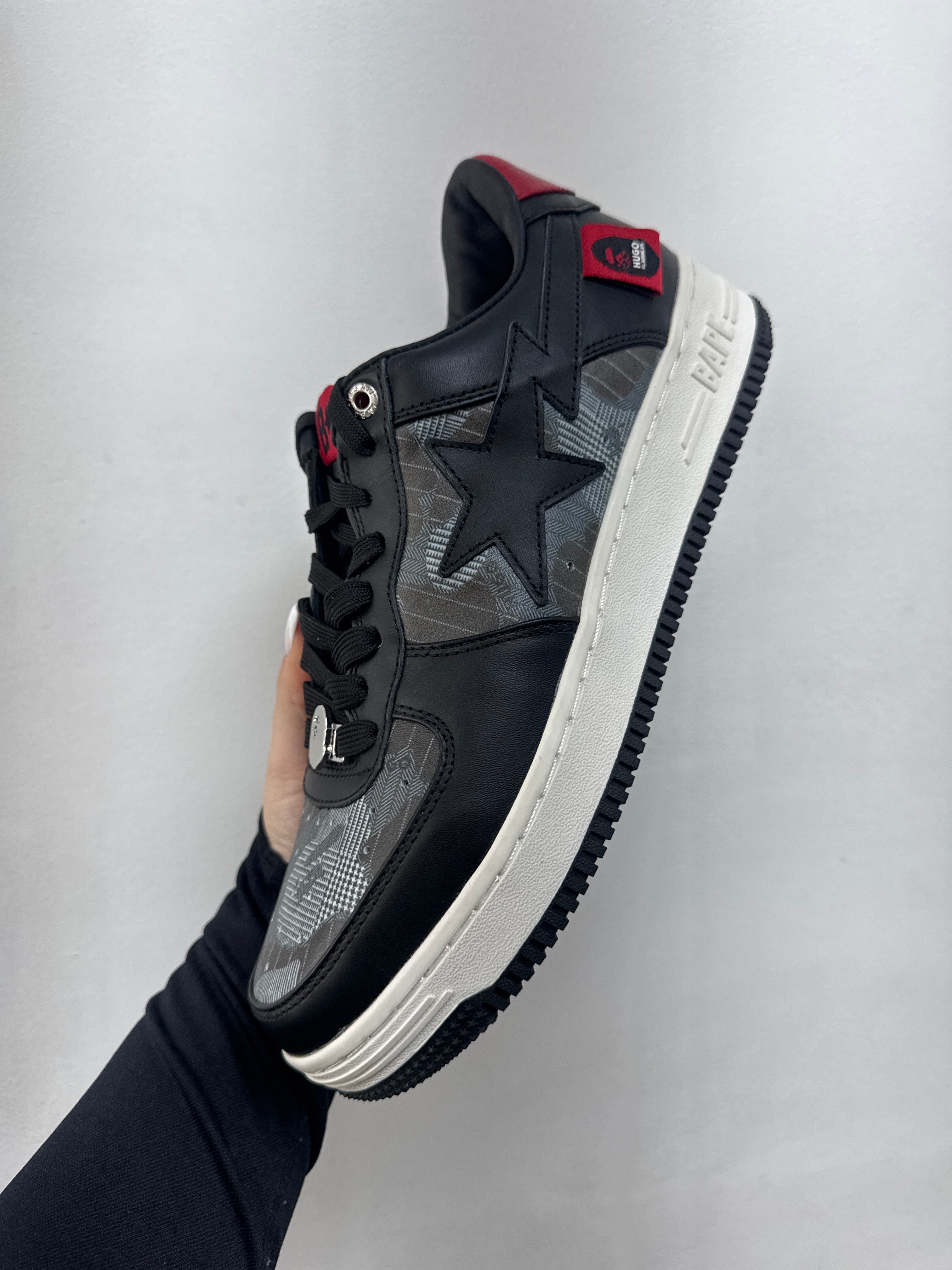 BAPE Black Hugo BAPESTA AF1 Sneakers