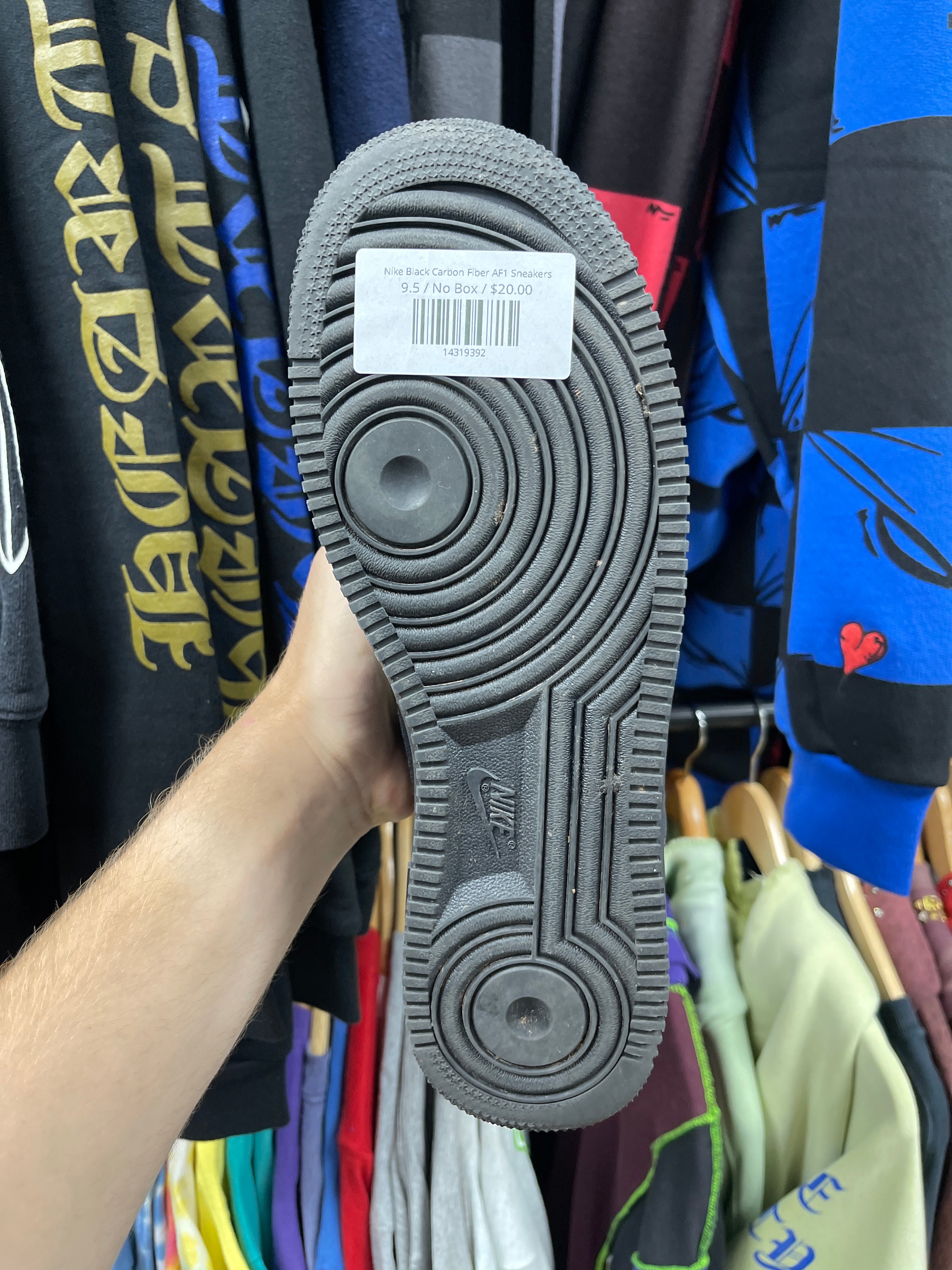 Nike Black Carbon Fiber AF1 Sneakers