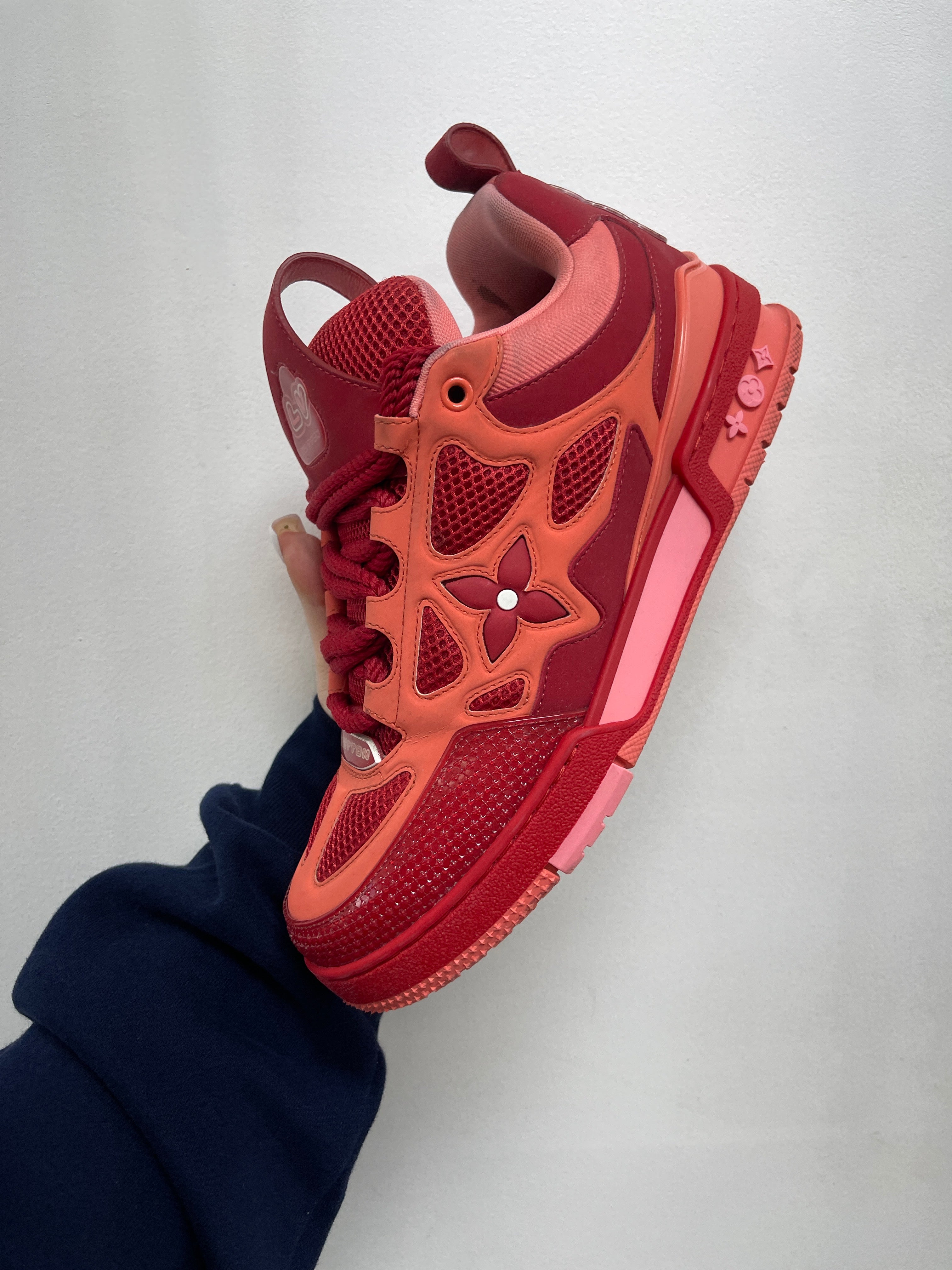 Louis Vuitton Red Pink Skate Sneakers