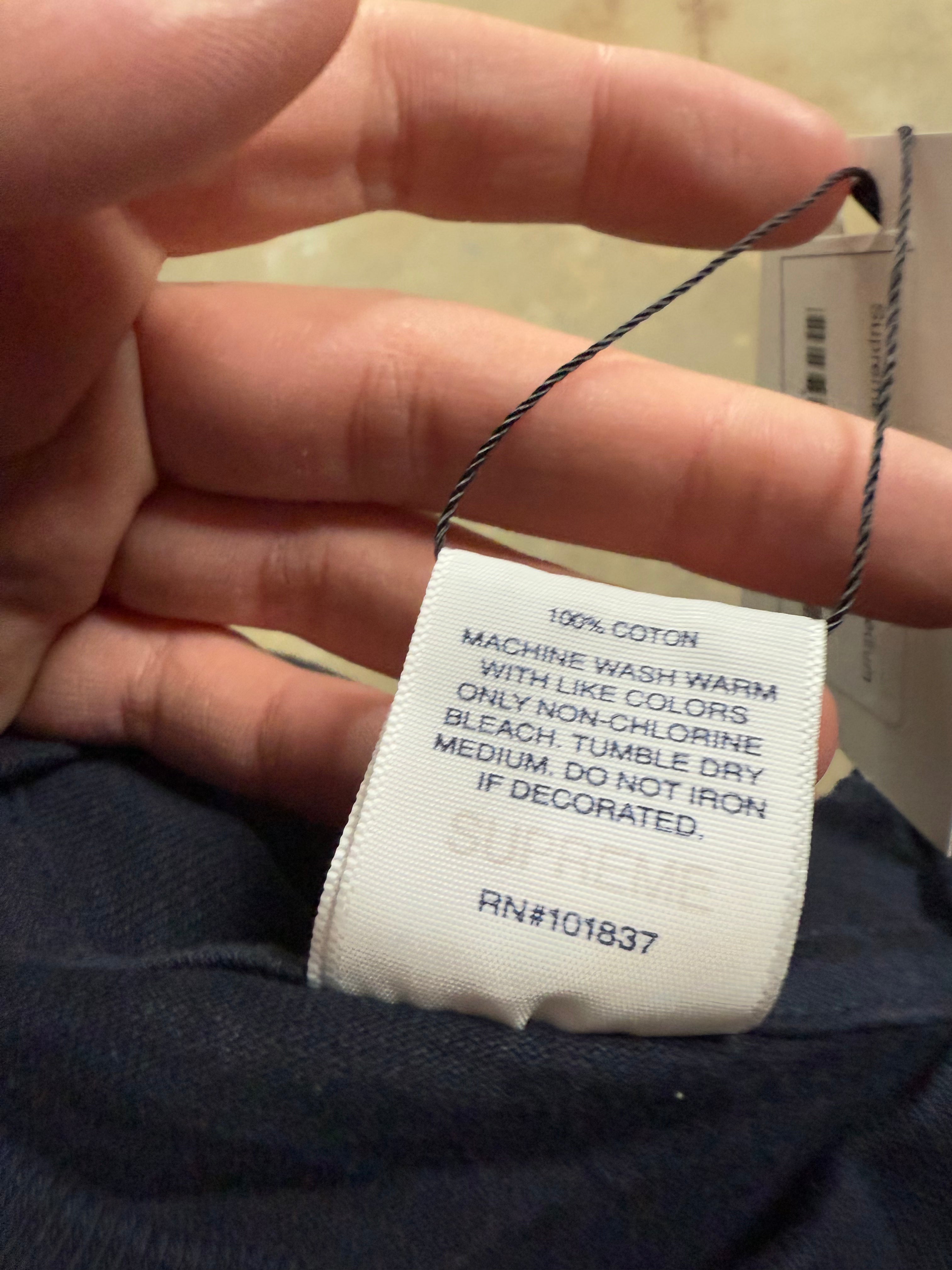 Supreme Tee Navy Pink Used Medium