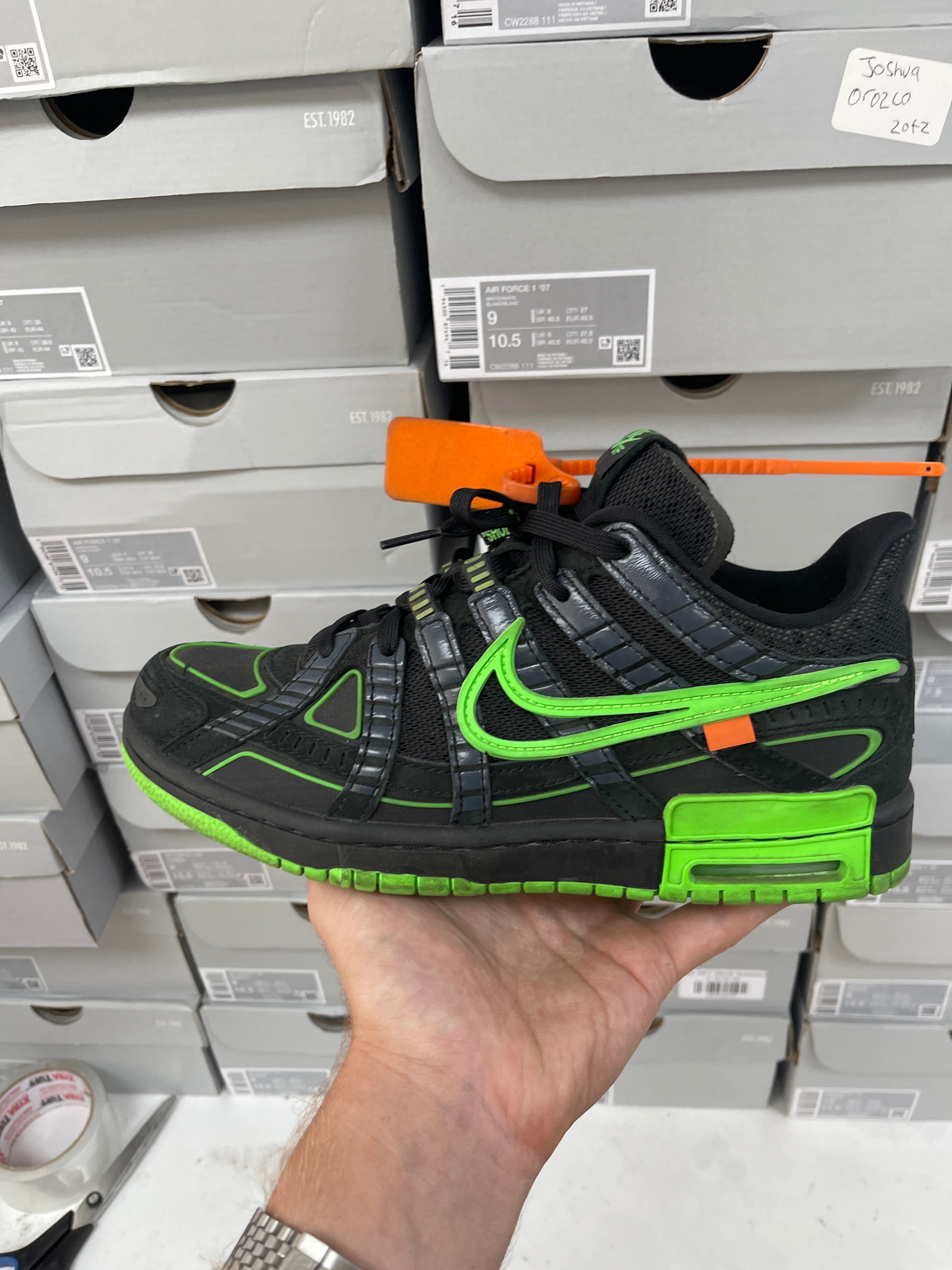 Nike x Off-White Rubber Dunk Low Green Strike Sneakers