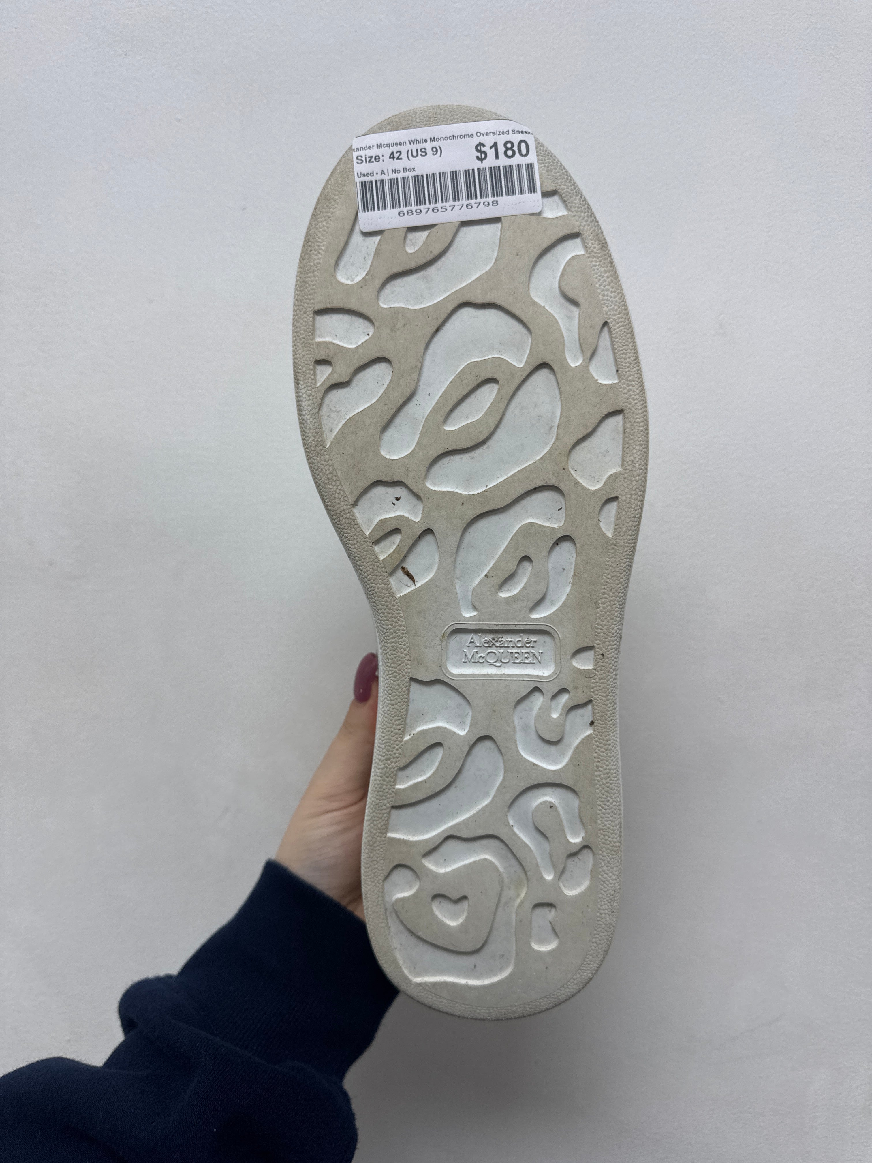 Alexander Mcqueen White Monochrome Oversized Sneakers