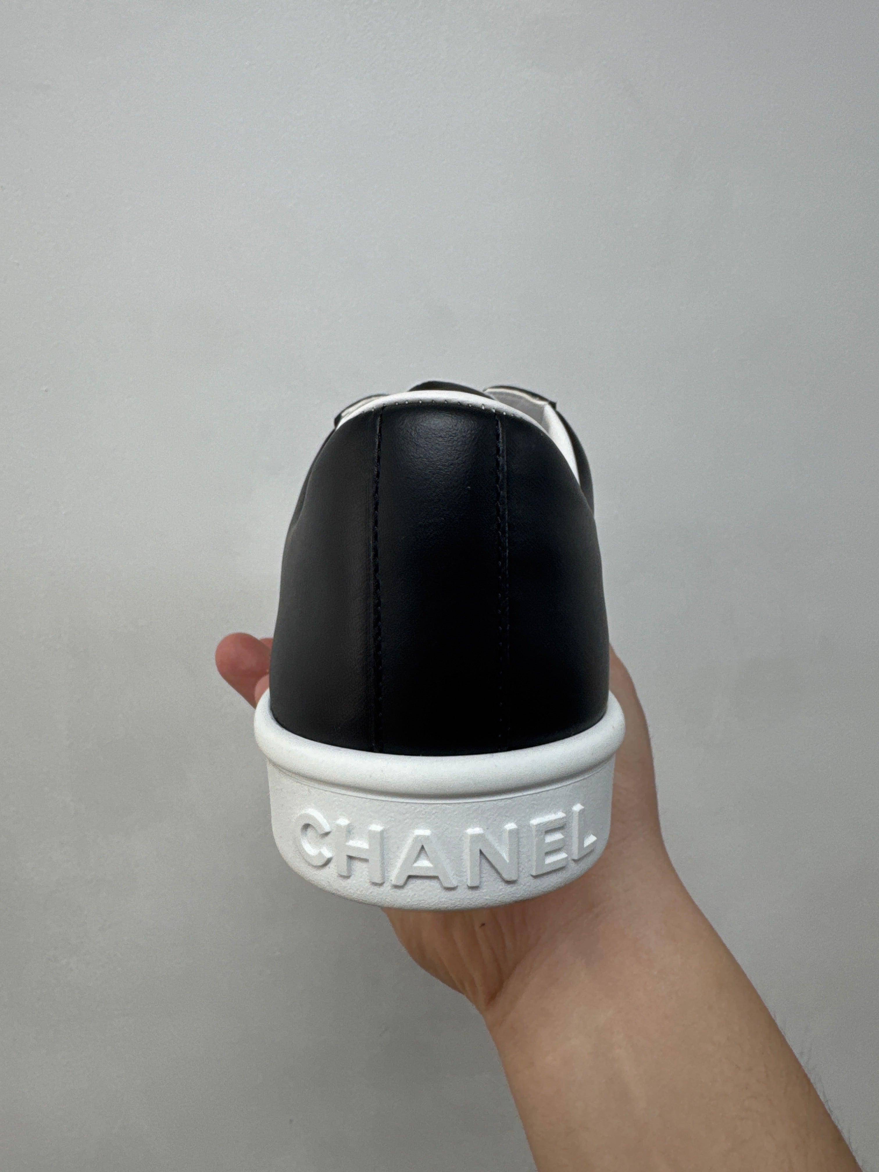 Chanel Black Uniform Trainer Sneakers