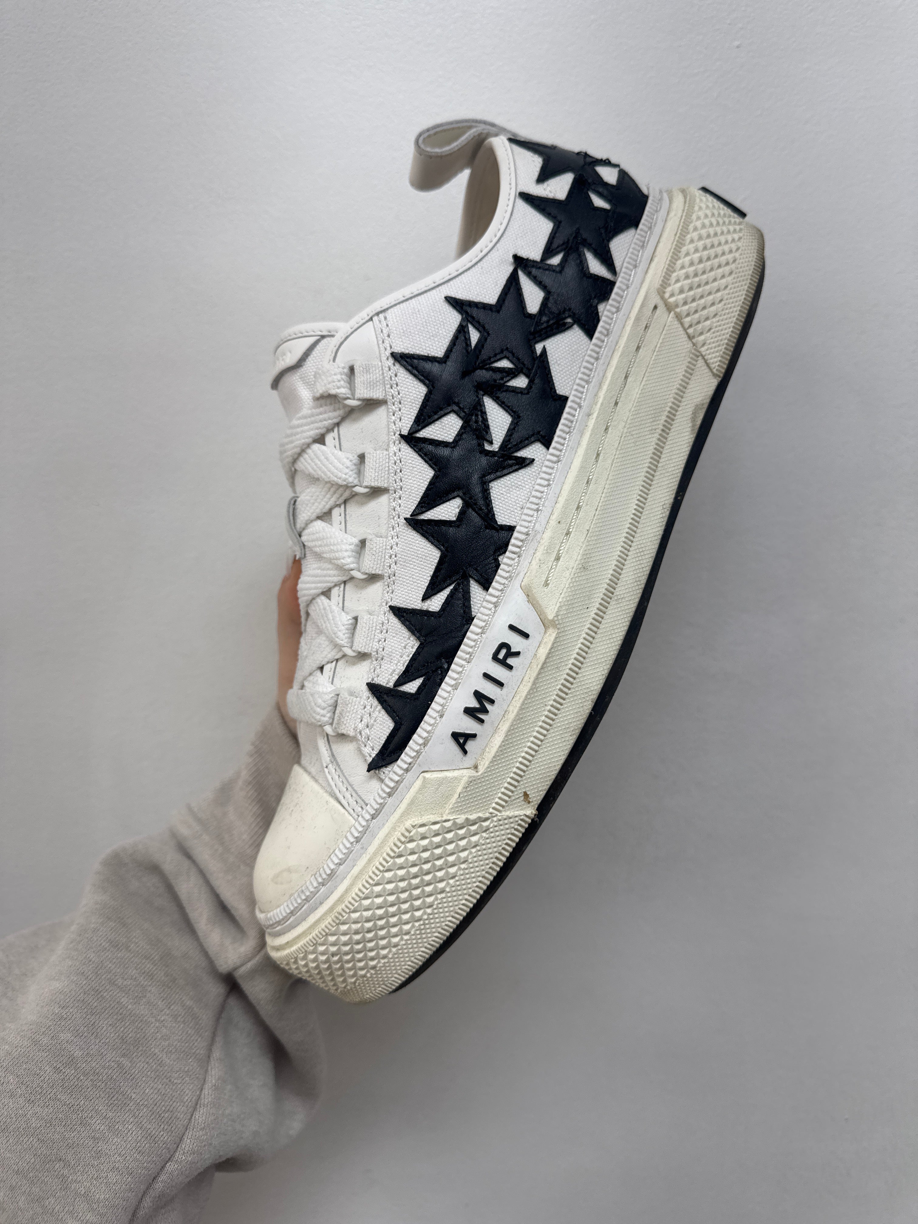 Amiri White Black Stars Low Sneakers