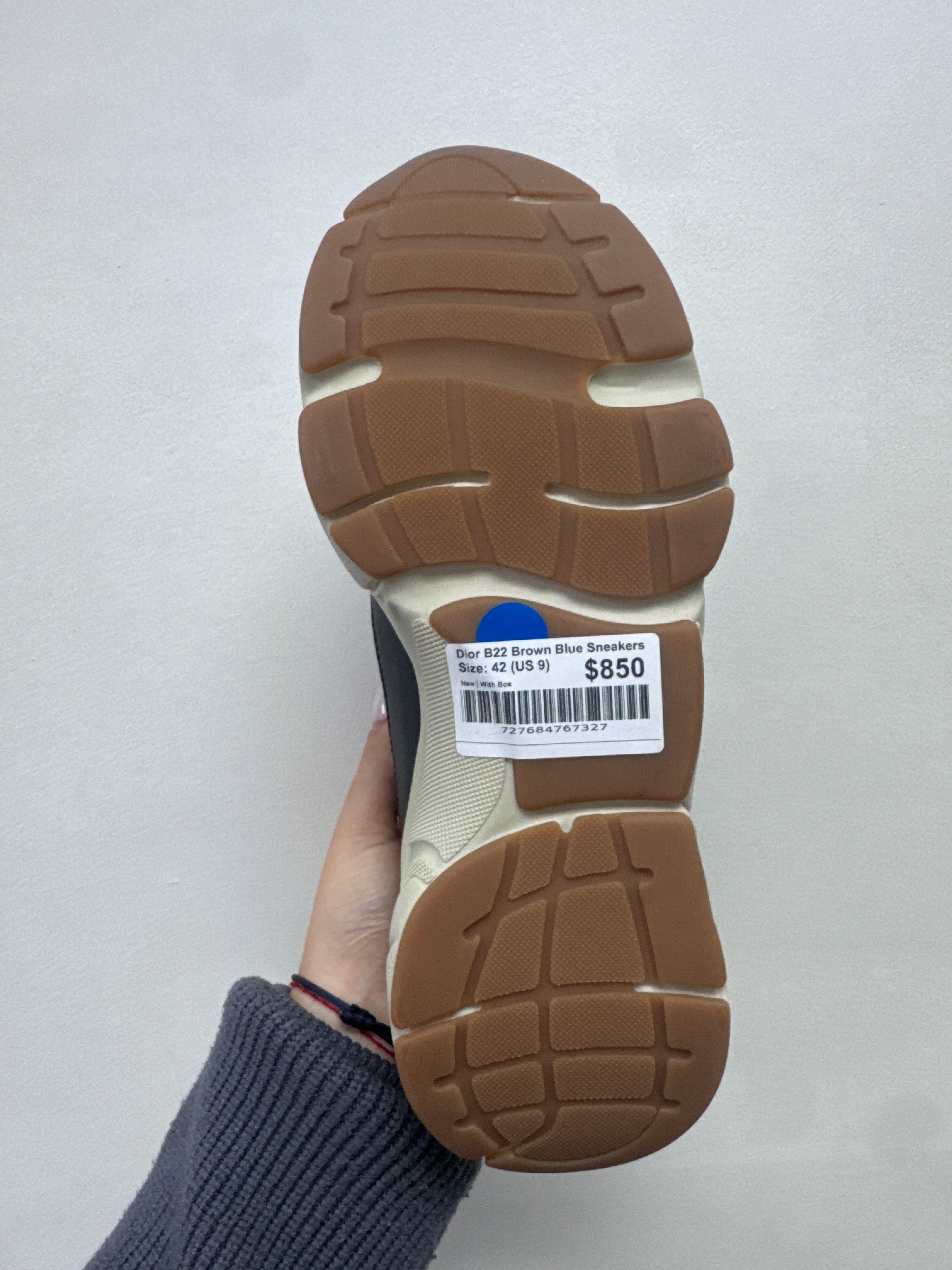 Dior B22 Brown Blue Sneakers