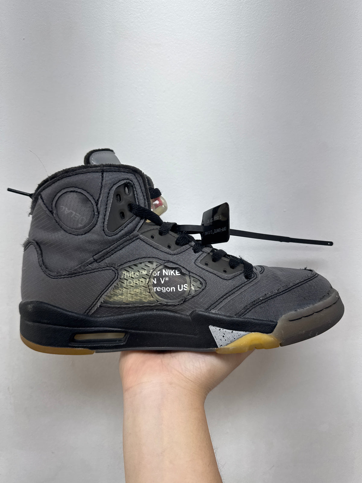 Jordan 5 Off White Muslin Sneakers